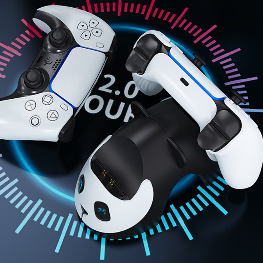 KINSI PS5 Dual Charging Dock mit Atemlicht, Schnelllade-Ladestation Controller-Ladestation (Kann zwei PS5-Controller gleichzeitig aufladen)