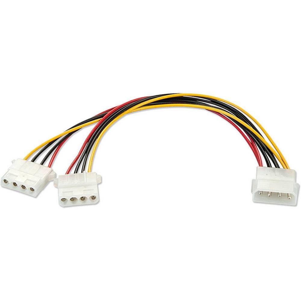 Internes Stromadapterkabel von 5.25″ St. an 2 x Computer-Kabel