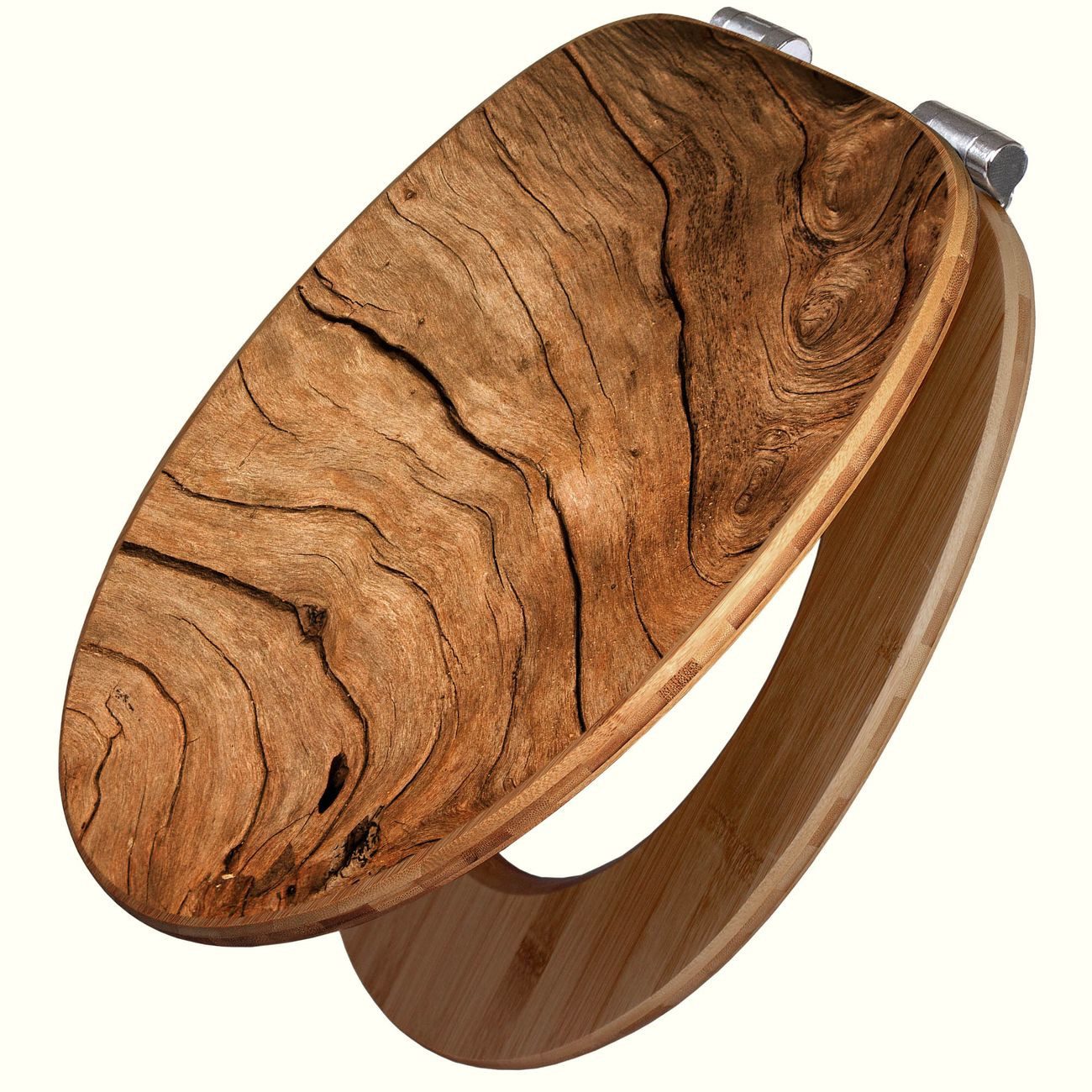 banjado WC-Sitz aus Bambus Motiv Trockenes Holz (umweltfreundliches Materia günstig online kaufen