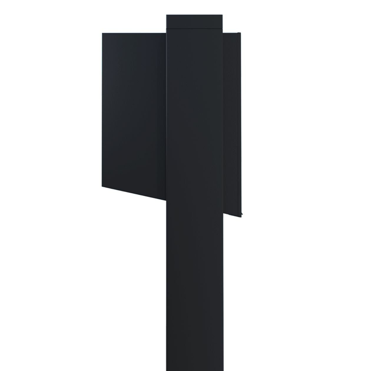 Bravios Briefkasten Standbriefkasten Big Flag Schwarz