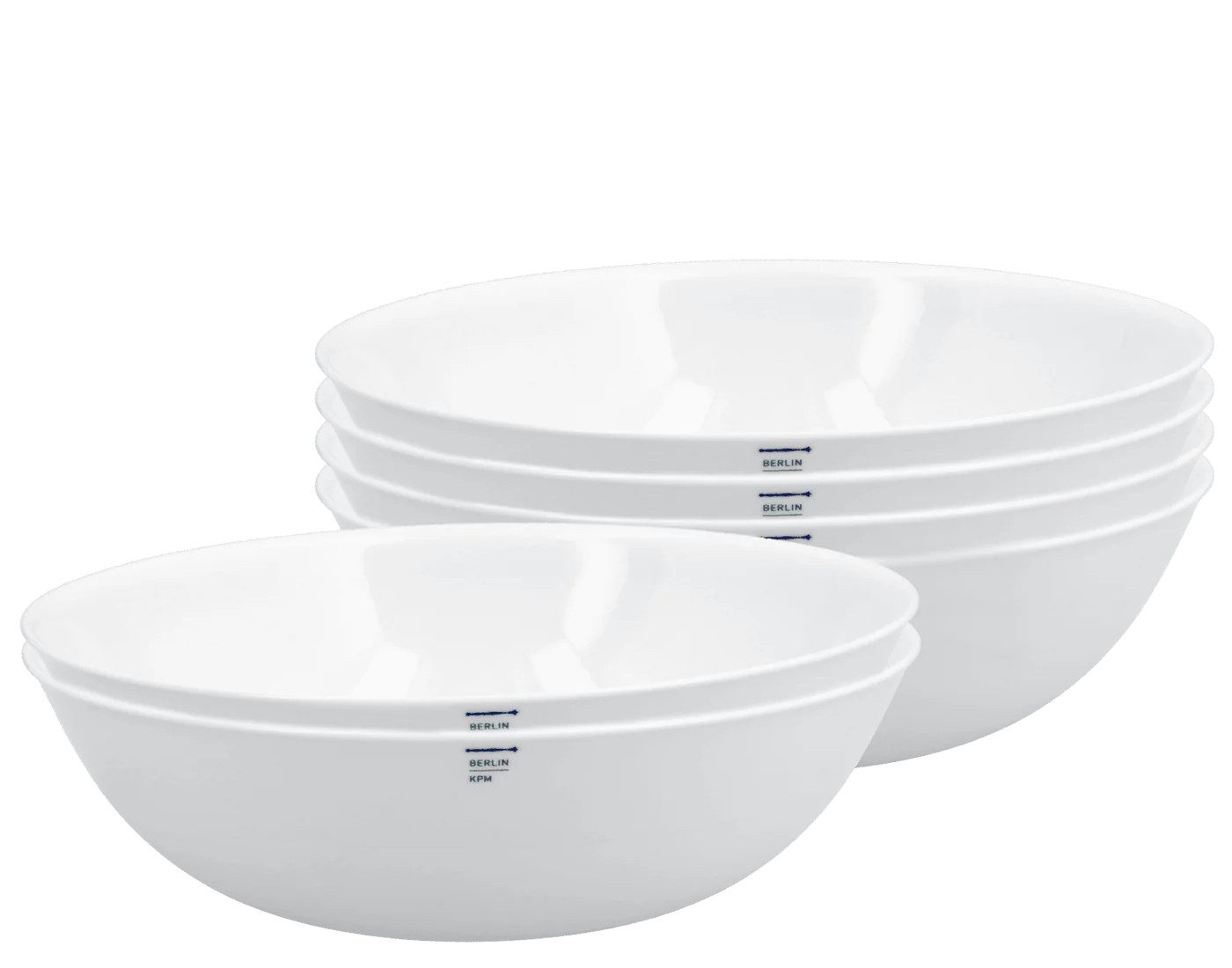 KPM Berlin Müslischale KPM Berlin LAB Schale 19 Set, 6 tlg.Weiß, Porzellan