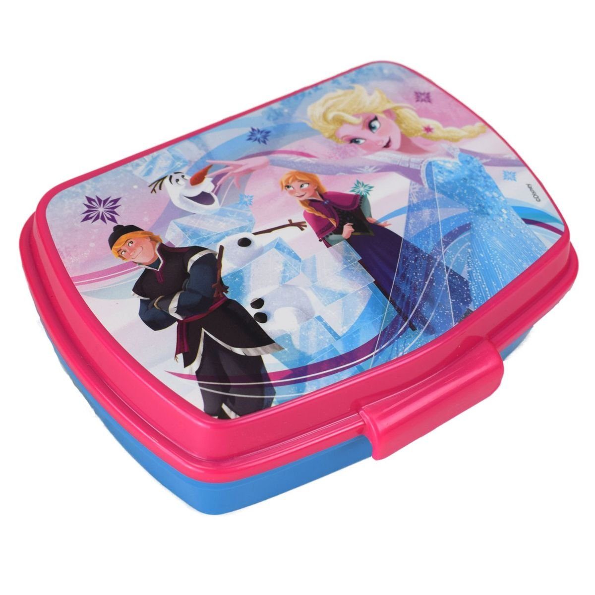 Stor Lunchbox Kunststoff Brotdose 17x13x5,5cm Disney Eiskönigin Anna & Elsa Frozen