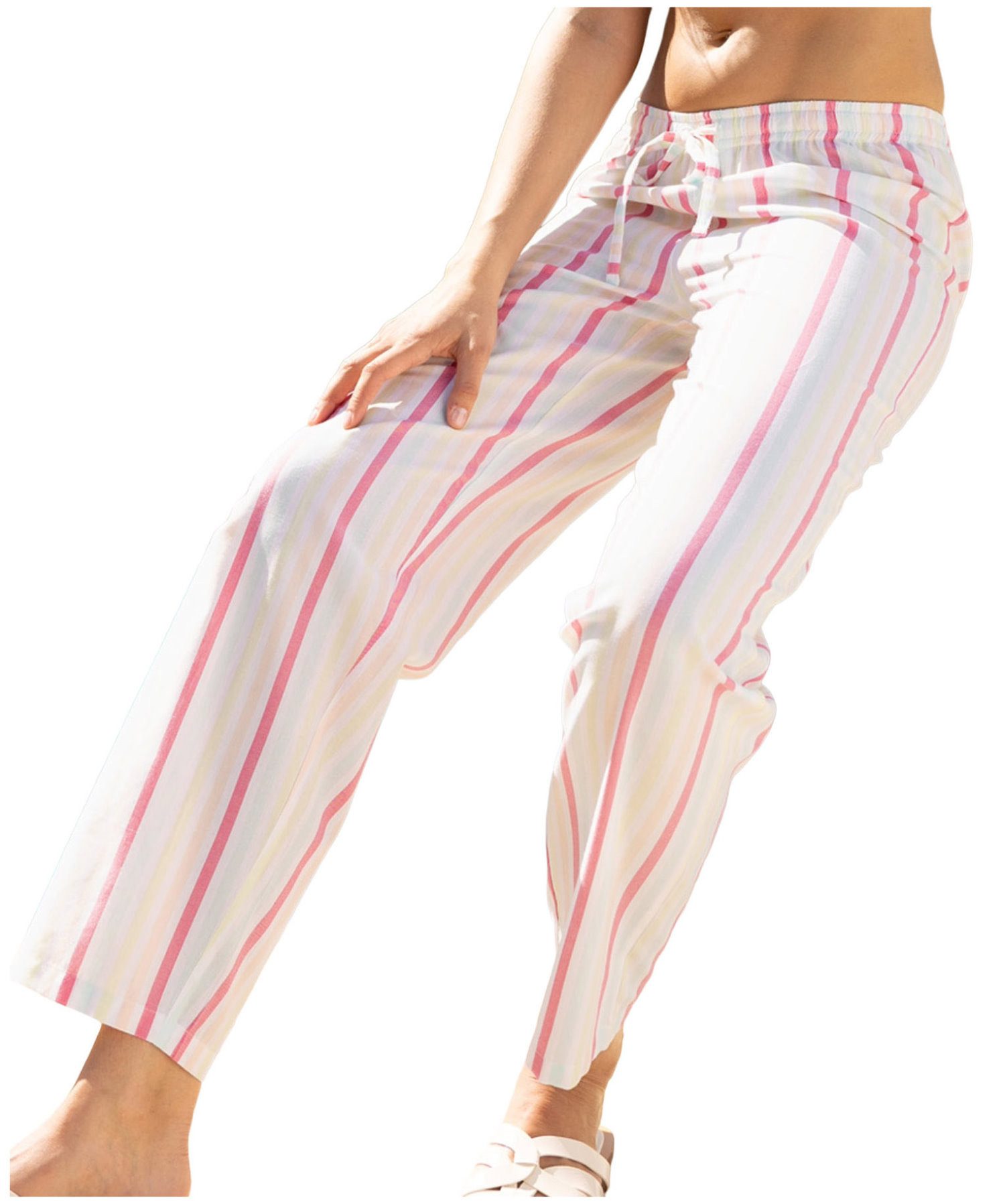 Pyjamahose Damen Pyjamahose lang