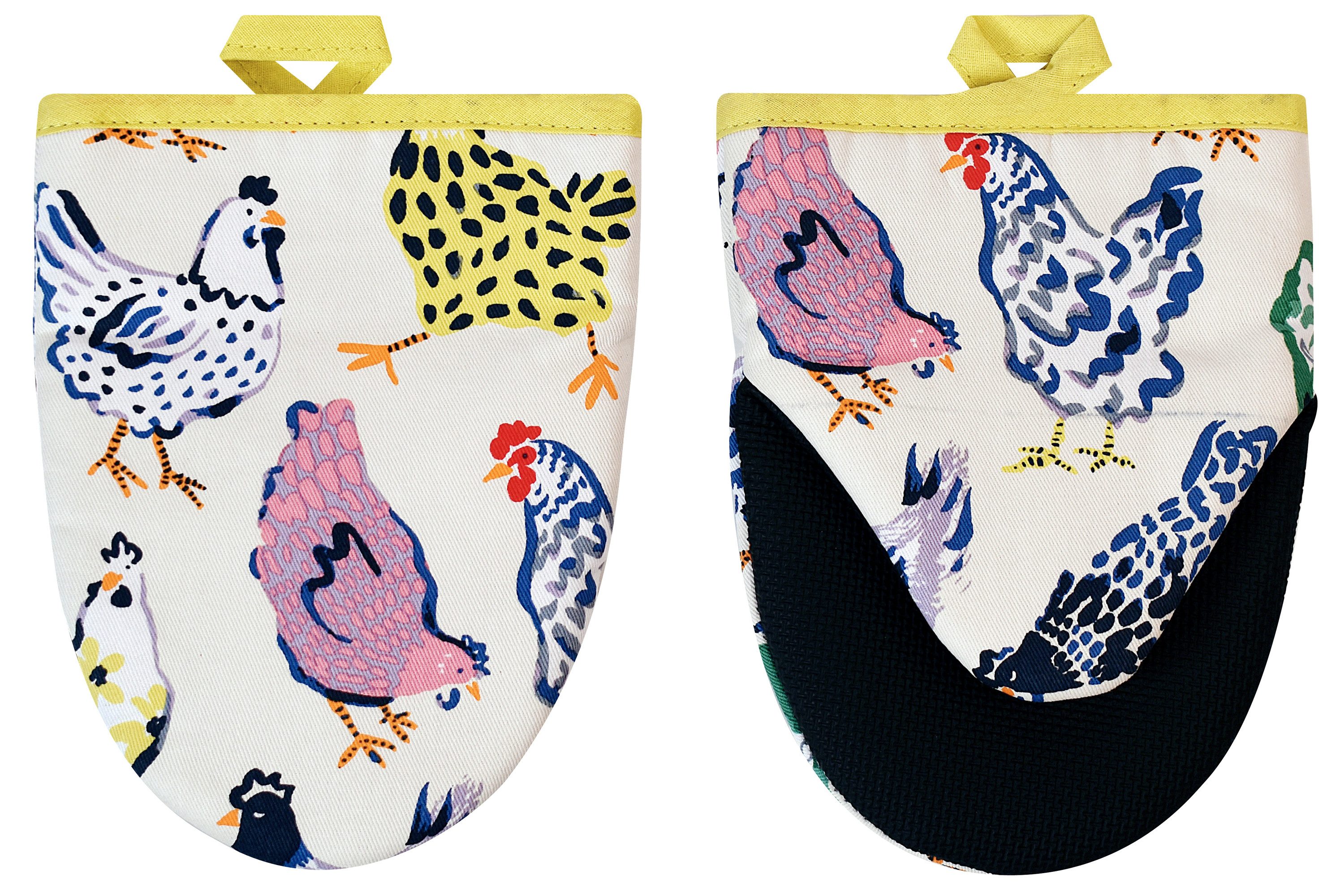 Ulster Weavers Topfhandschuhe Chick Chicken, (2-tlg., bestehend aus 2x Topfhandschuhen), mit Neopren, wattiert, Größe: ca.17x14,5 cm