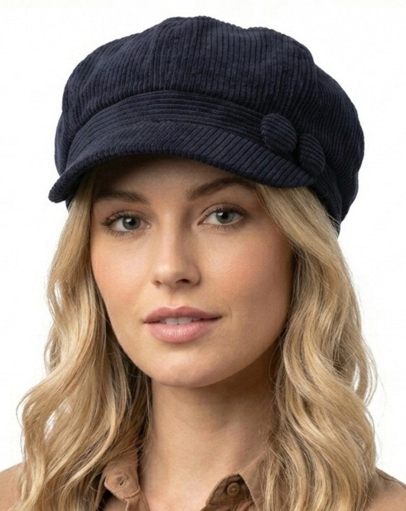 Cool4 Ballonmütze Damen Grobcord elegant Frühling Herbst Winter