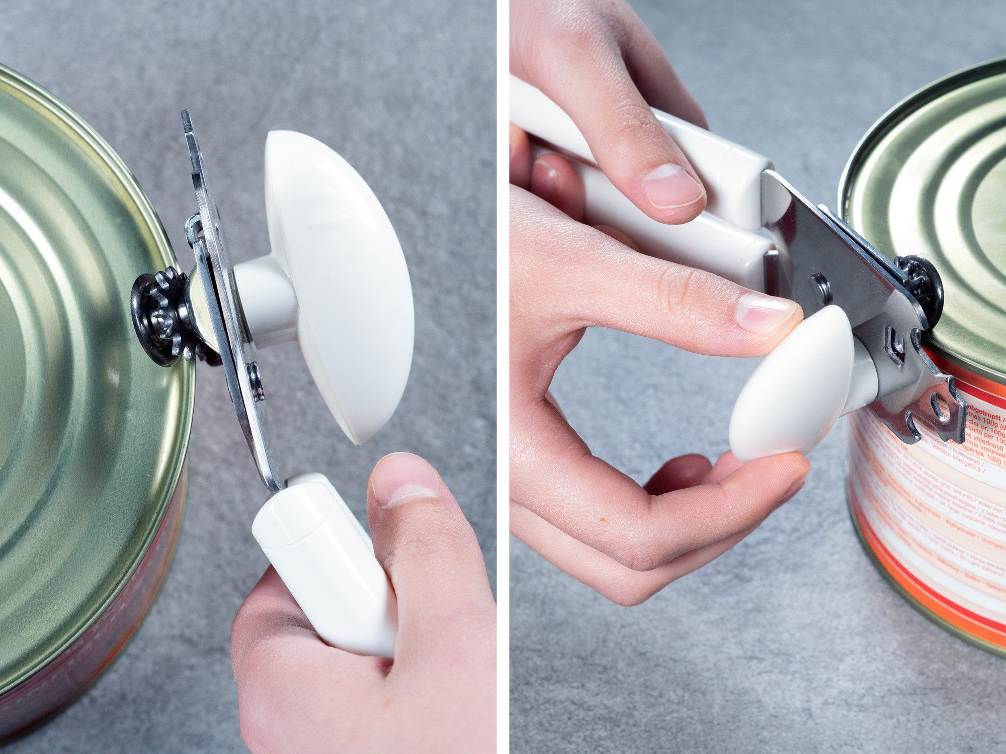 Leifheit Dosenöffner Dosenöffner Exact, Gehärtetes Schneidrad, ergonomische Griffe, inklusive Kapselheber