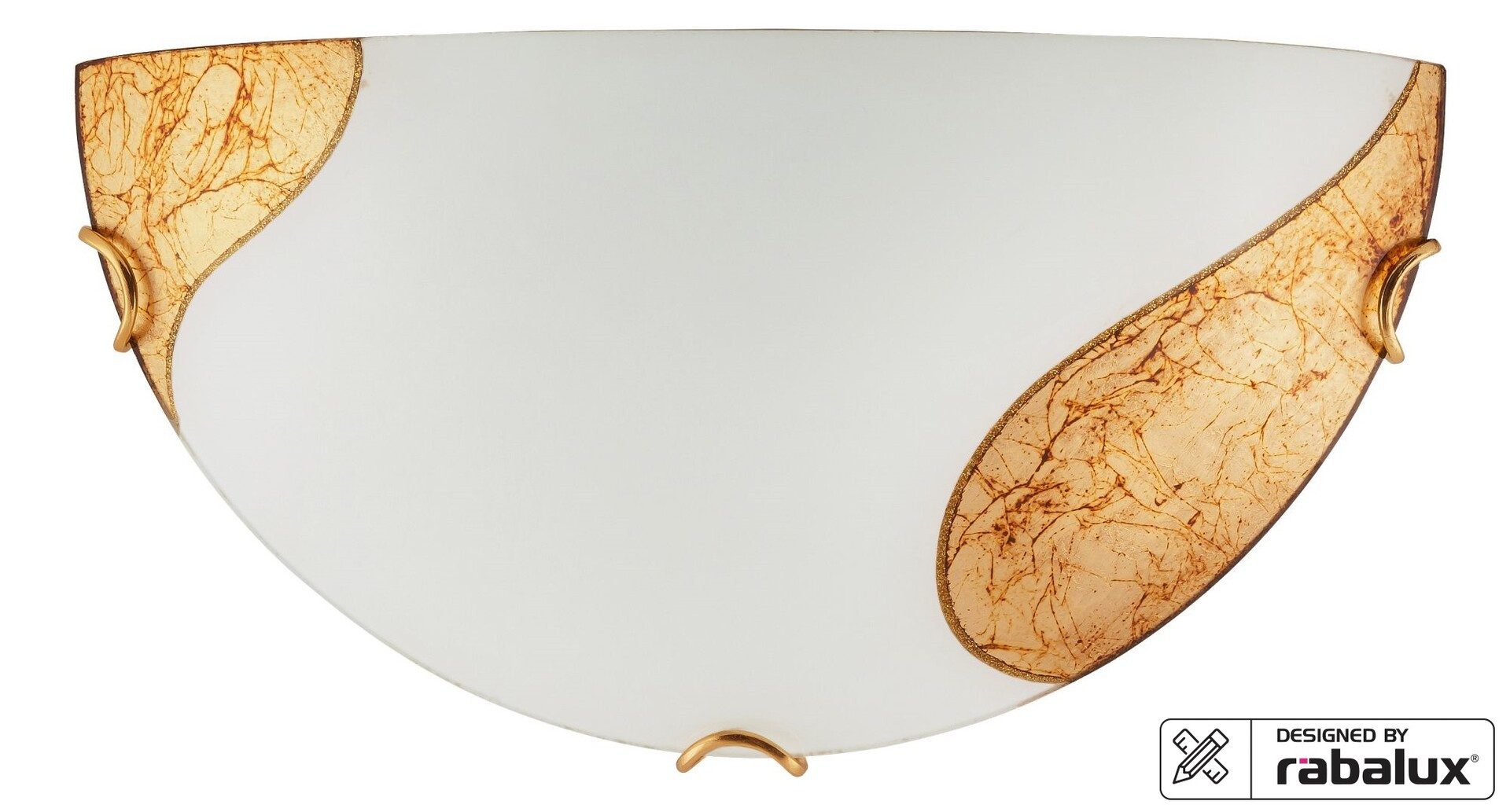 Rabalux Wandleuchte "Art gold-Art gold" Metall, weiß, rund, E27, weiß+golden, IP20, ø300mm