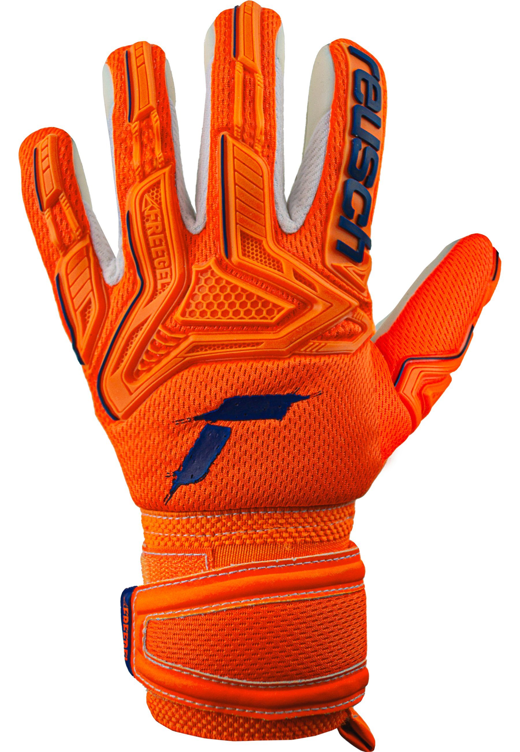 Reusch Torwarthandschuhe Attrakt Freegel Silver Jr mit Grip Silver Belag