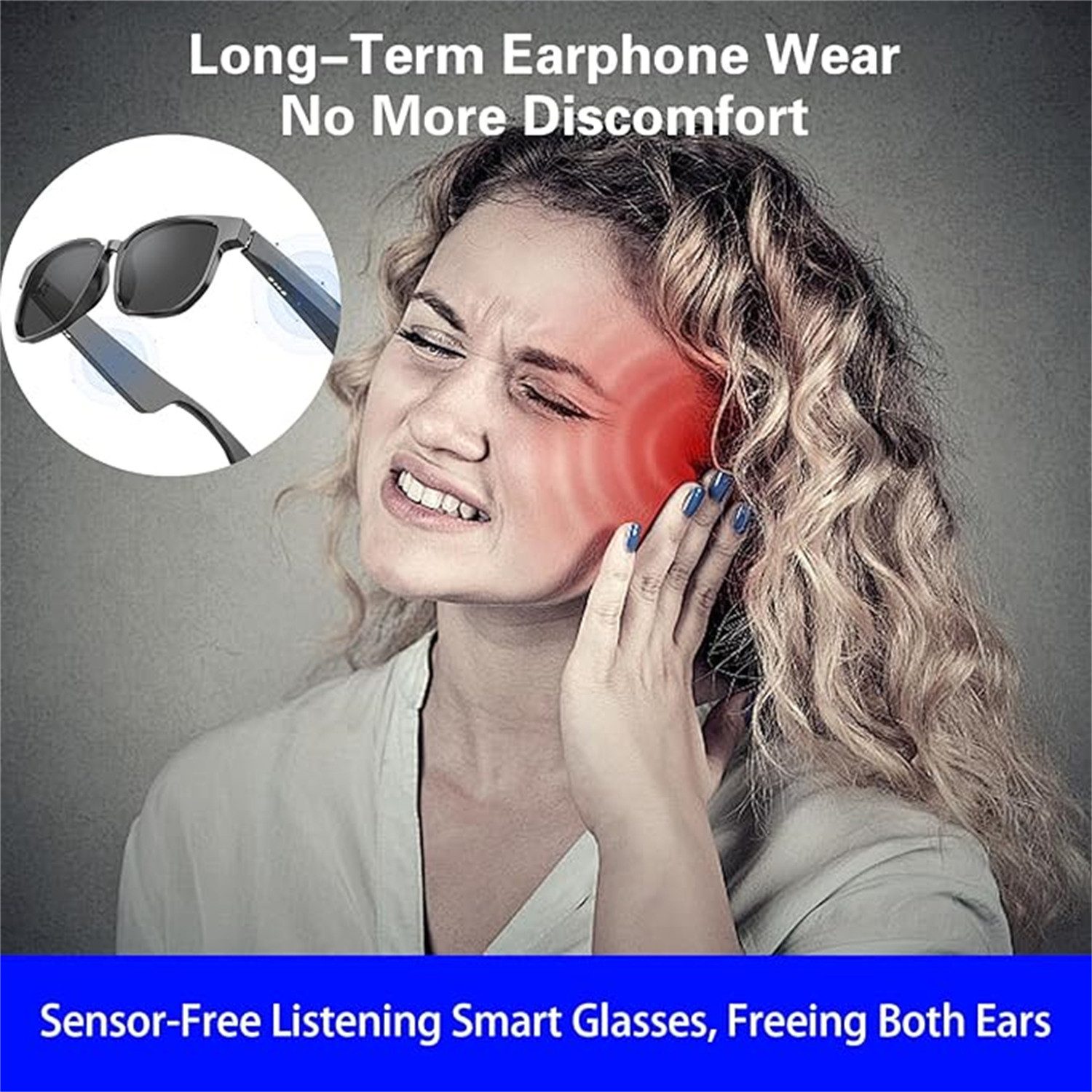 autolock Sonnenbrille Wireless Smart Sonnenbrille, Musik und Telefonanruf Voice Speaker Sonnenbrille,UV-Schutz polarisierte Sonnenbrille für Männer Frauen