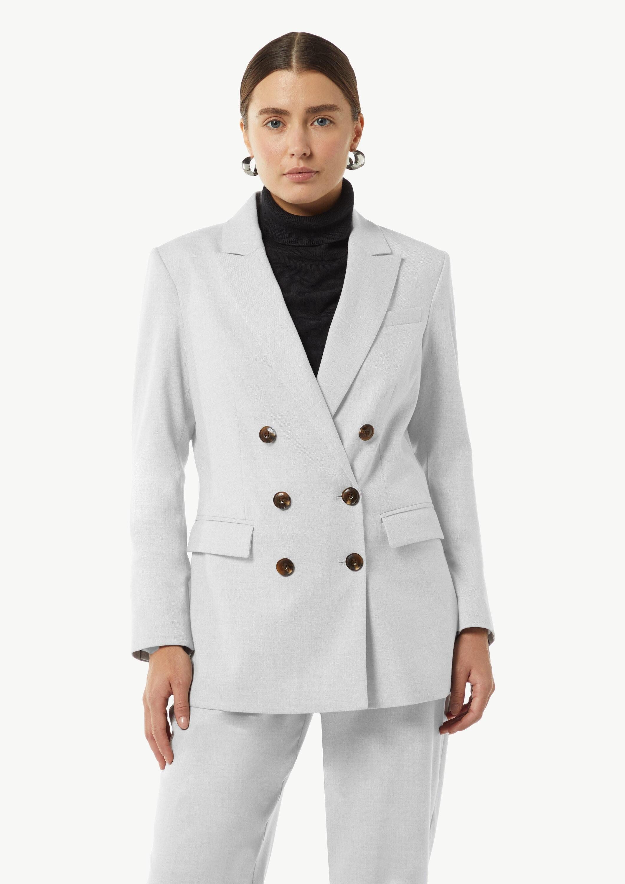 comma Куртки блейзер Indoor-Blazer Doppelreihiger Блейзеры aus fließendem Flanell