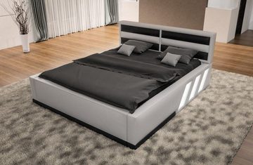 Sofa Dreams Boxspringbett Apollonia Bett Kunstleder Premium Komplettbett mit LED Beleuchtung, mit Matratze, mit Topper, mit LED Beleuchtung