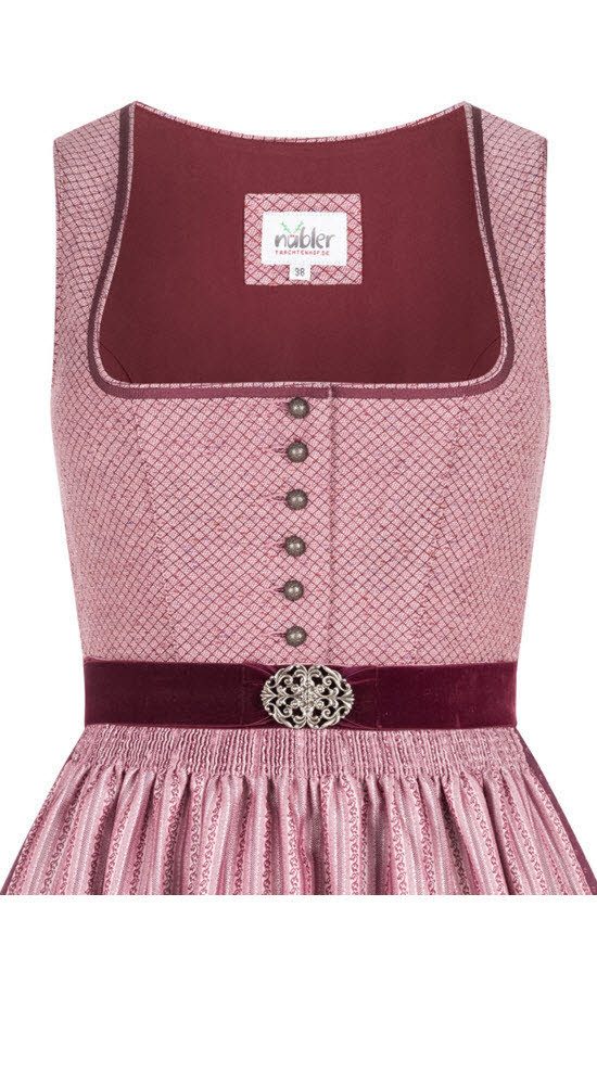 Nübler Dirndl Midi Dirndl Lohe in Beere von Nübler