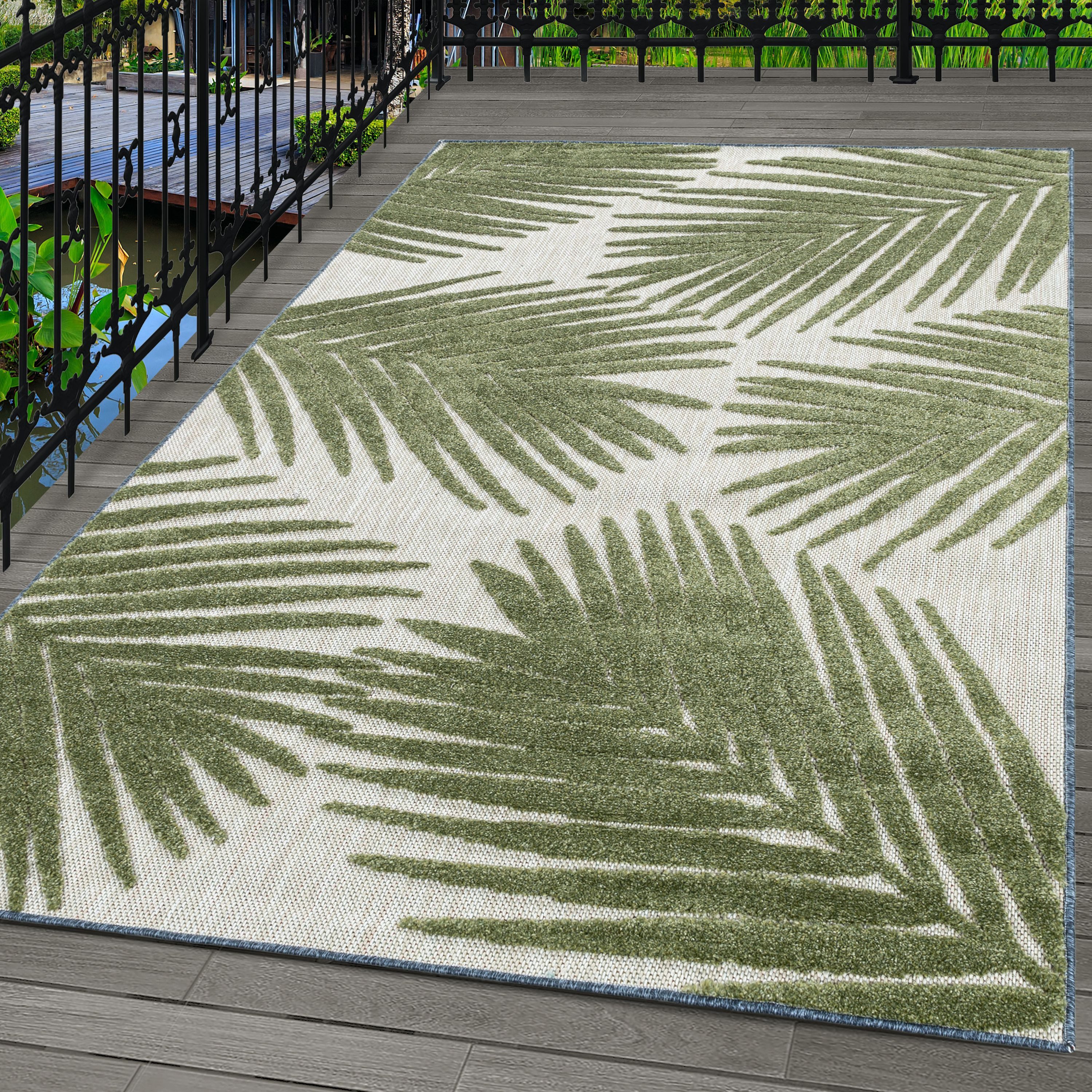Carpettex Outdoorteppich Palmen-Design, Läufer, Höhe: 10 günstig online kaufen