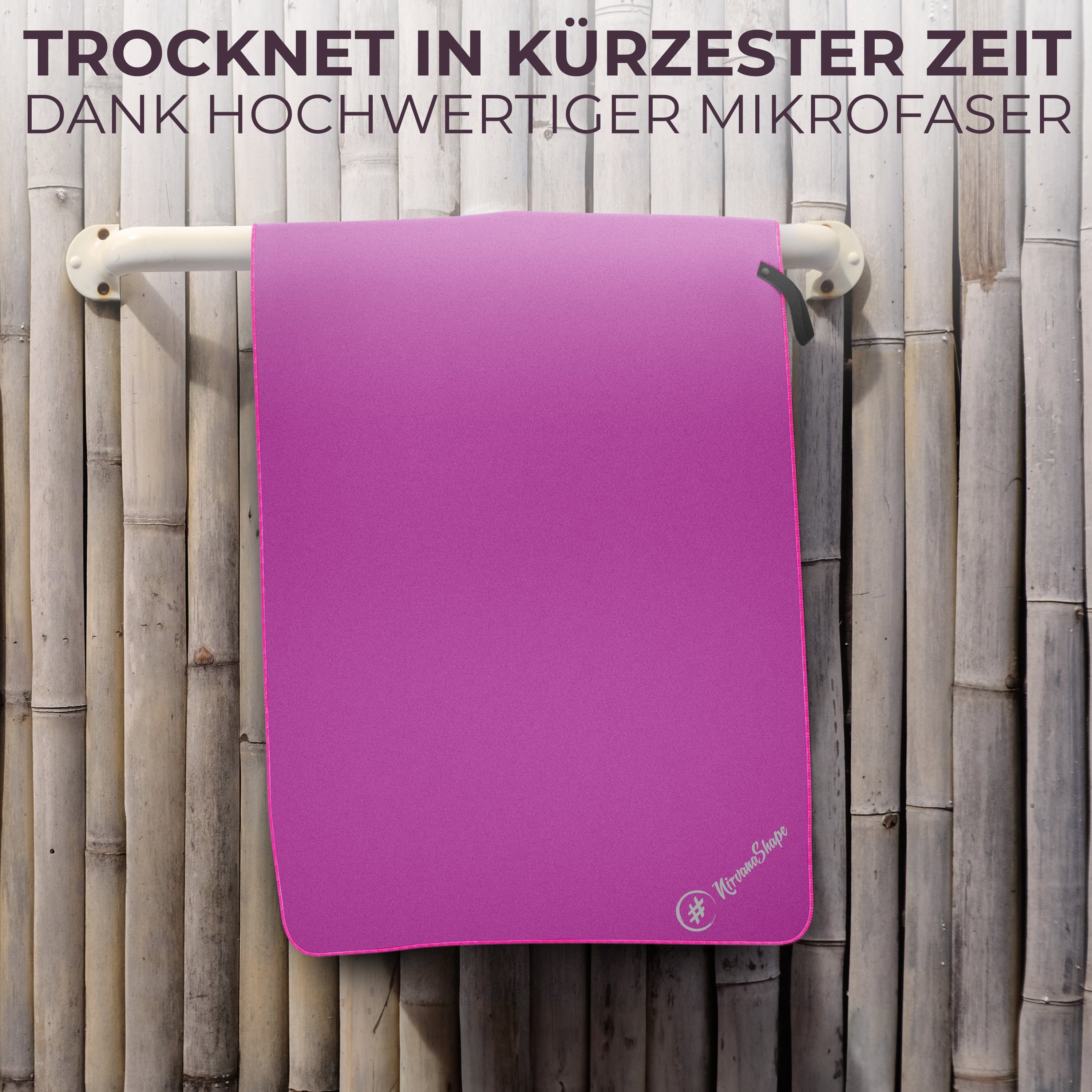 NirvanaShape Sporthandtuch Mikrofaser Handtuch, Badehandtuch, Reisehandtuch, Sporthandtuch, saugfähig, leicht, schnelltrocknend, für Reisen, Fitness, Yoga, Sauna
