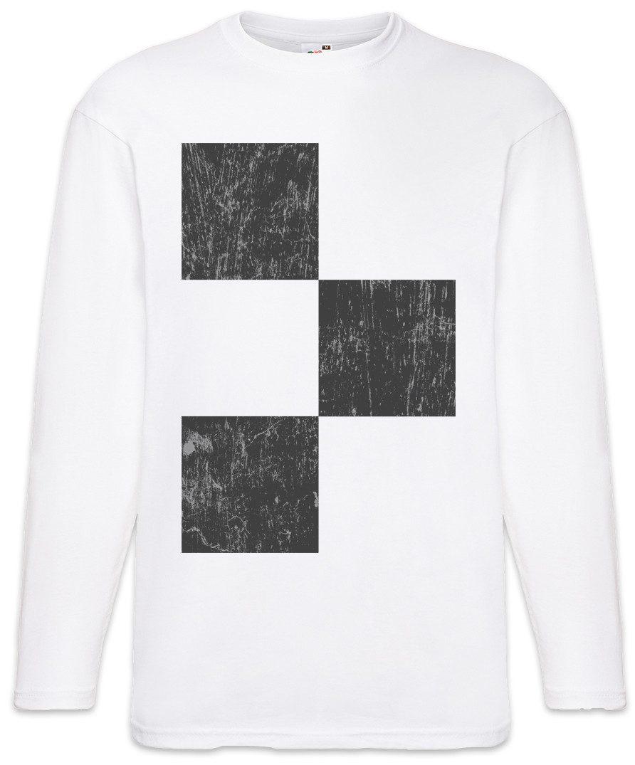 Langarmshirt Racing Flag Squares Langarm T-Shirt Race Rally Car Auto Driver Racer