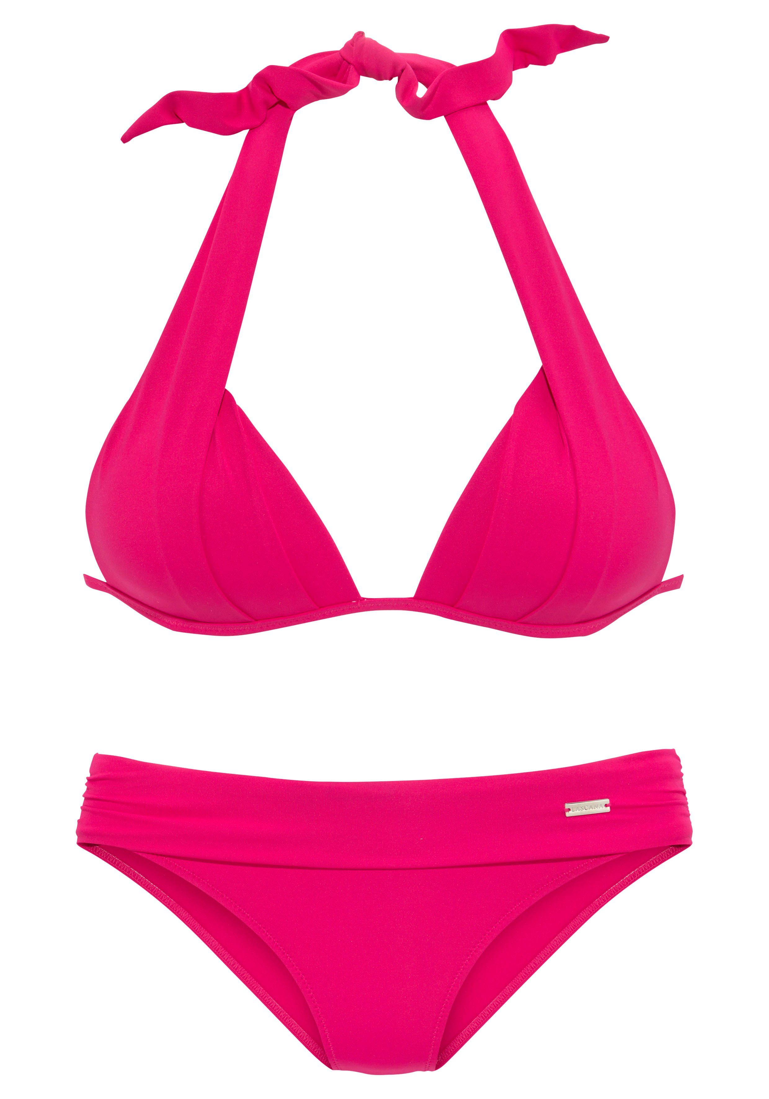 Push-Up-Effekt pink mit Triangel-Bikini LASCANA