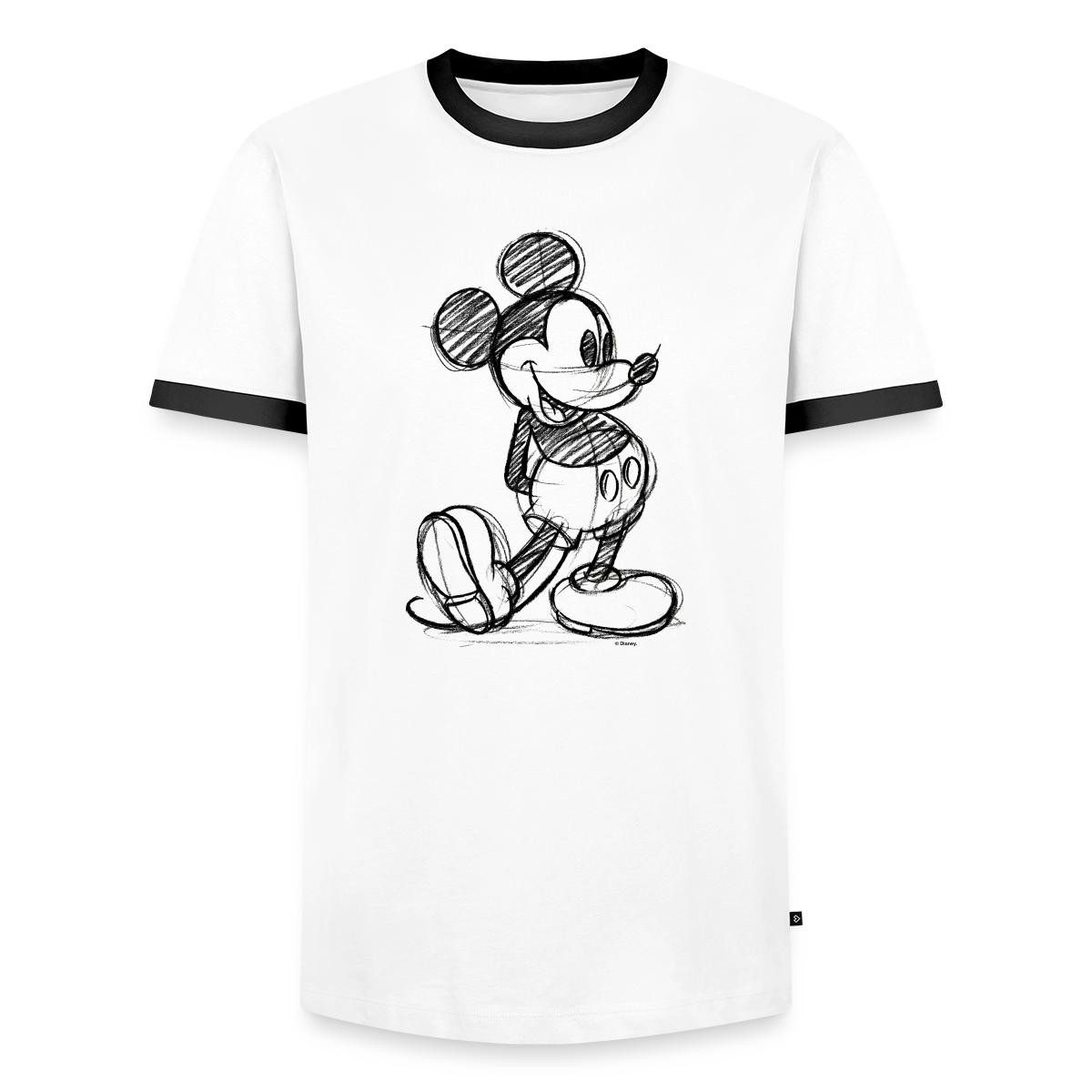 Spreadshirt T-Shirt Mickey & Minnie Zeichnung Männer Kontrast T-Shirt (1-tlg)