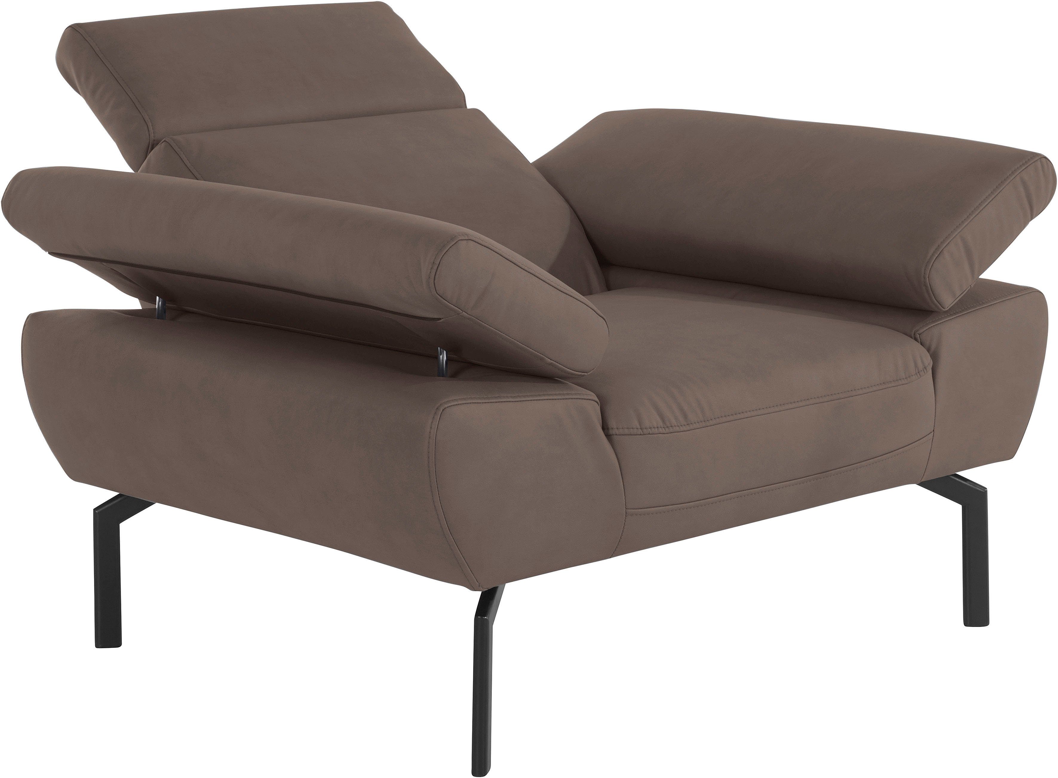 Trapino Luxus-Microfaser Rückenverstellung, Luxus, wahlweise Style Sessel in Places of mit Lederoptik
