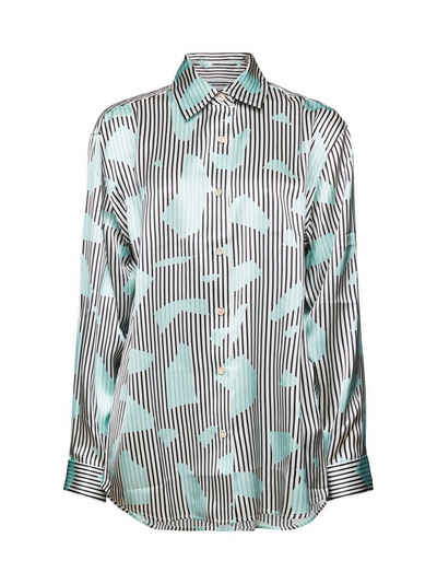 Esprit Langarmbluse Button-Up-Seidenhemd mit Print