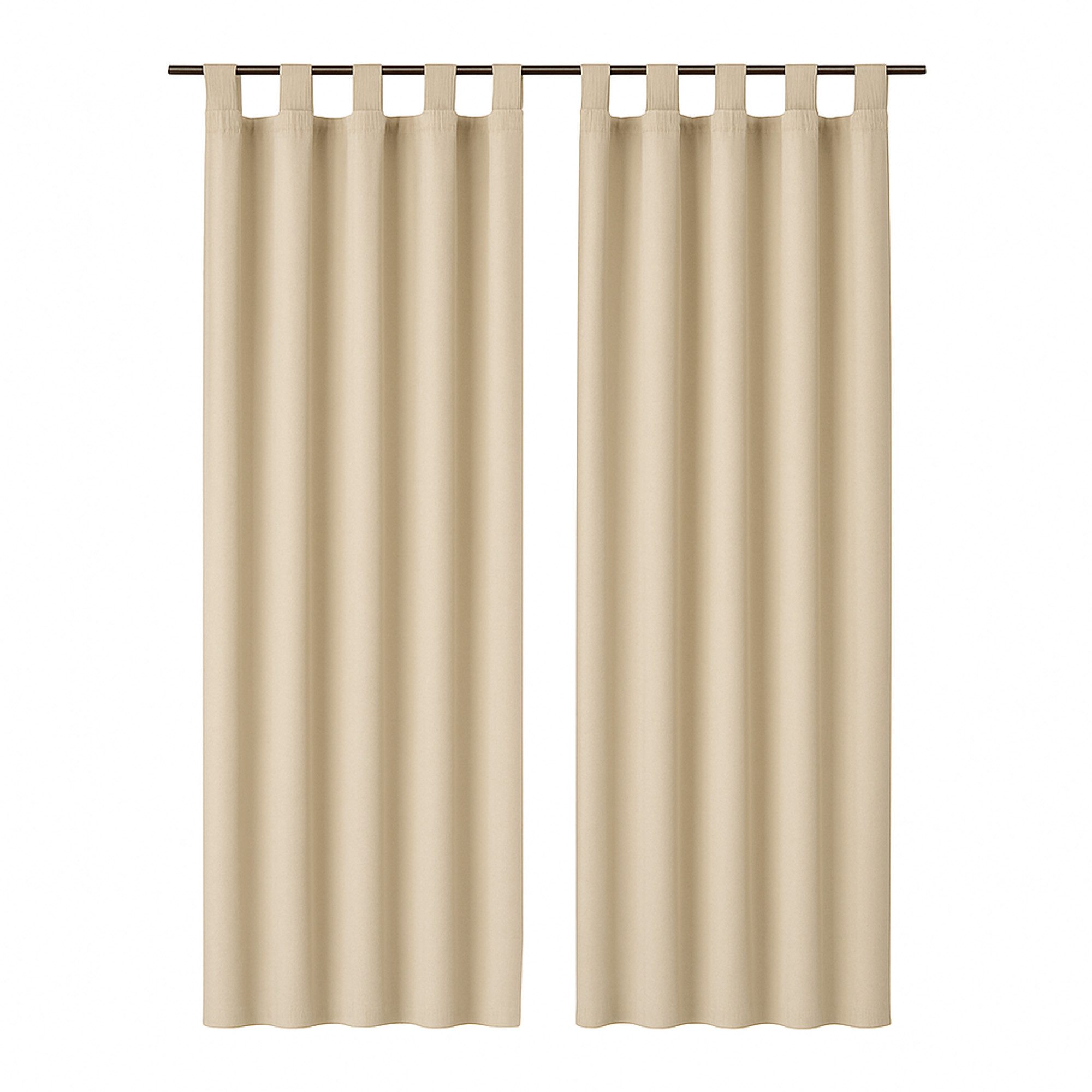 Bestlivings Gardine "Ellen" mit Schlaufen (2 St), Schlaufe, blickdicht, Polyester, einfarbig, modern, waschbar bei 30°C