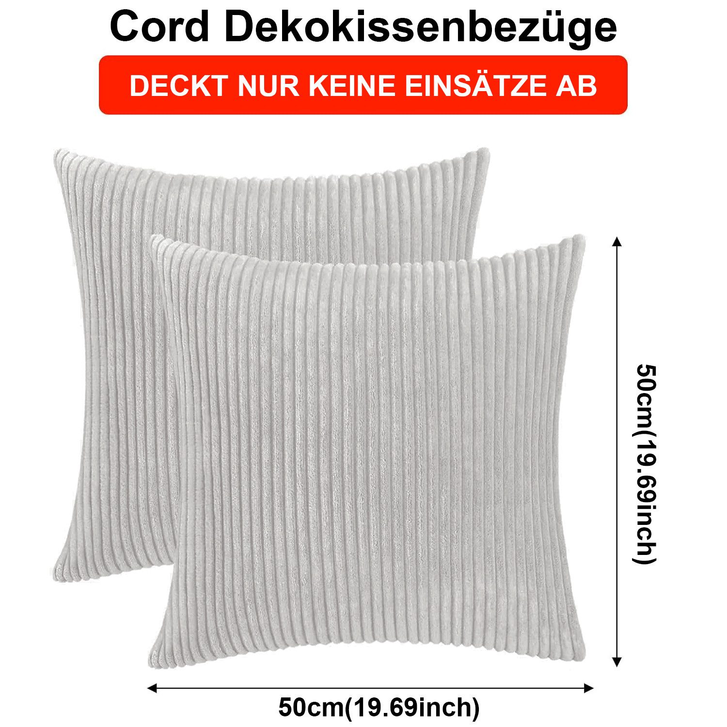 HAUSS SPOLE Kissenbezüge 2er set Dekokissenbezug Kissenhülle Cordstoff-Sofa günstig online kaufen
