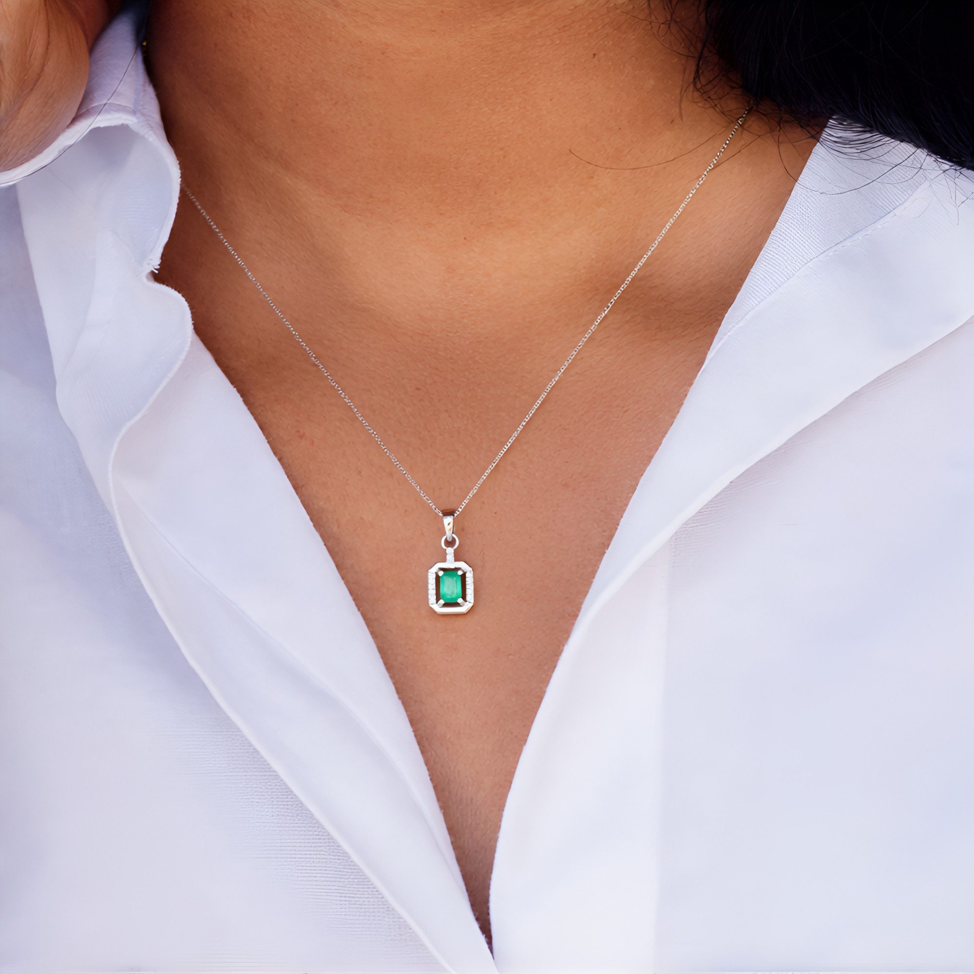 Cavill Kettenanhänger Socoto Smaragd-Anhänger aus Silber, 0,639ct (1-tlg)