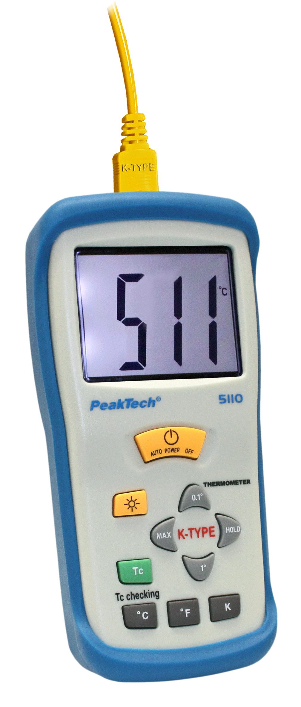PeakTech Raumthermometer Digital-Thermometer Typ-K / -50 bis +1300°C