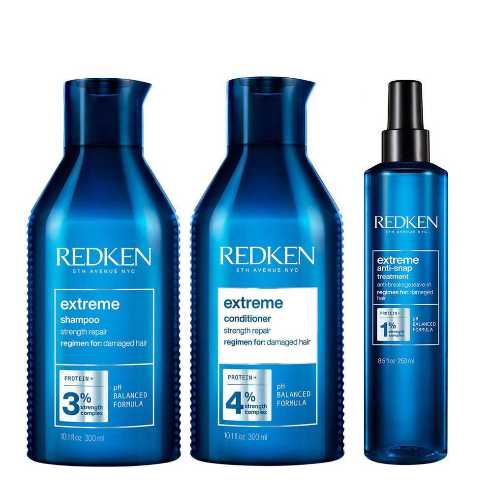 Redken Haarpflege-Set Redken Extreme 3er Set – Shampoo + Conditioner + Anti-Snap Repair, 3-tlg., reichhaltig