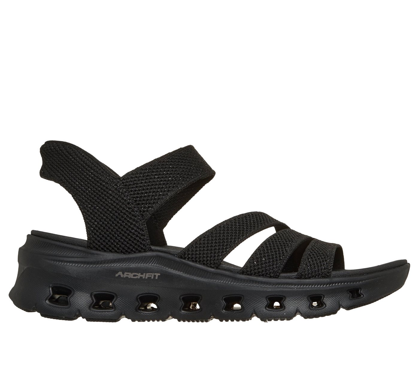 Skechers SLIP-INS GLITTER KNIT W ARCH FIT BLACK Sneaker