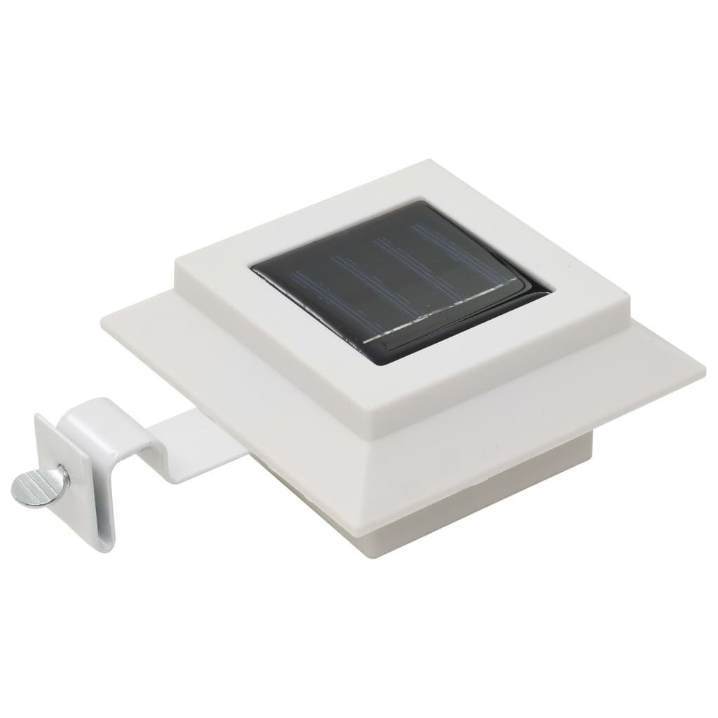 Outdoor 6 vidaXL LED cm Stück Weiß Solarleuchten 12 Quadratisch Außen-Wandleuchte