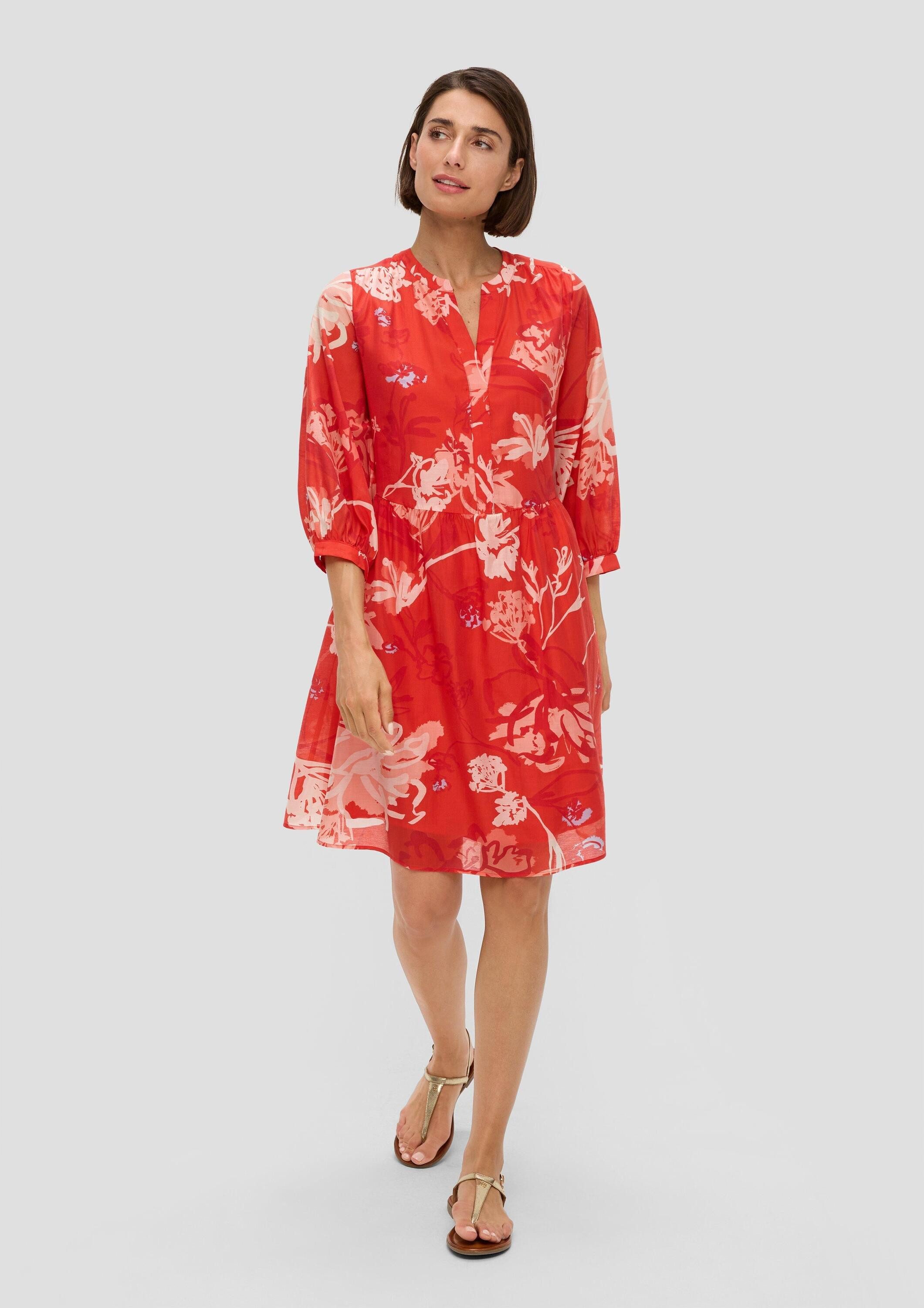 s.Oliver Minikleid Kleid Tunikakleid mit All-over-Muster