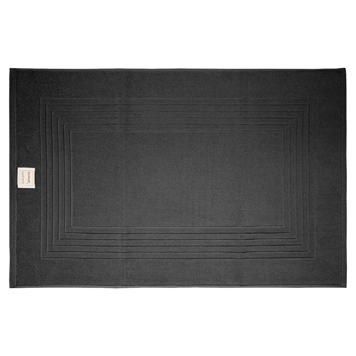Badematte NATURE, 50 x 80 cm, Anthrazit, Baumwolle