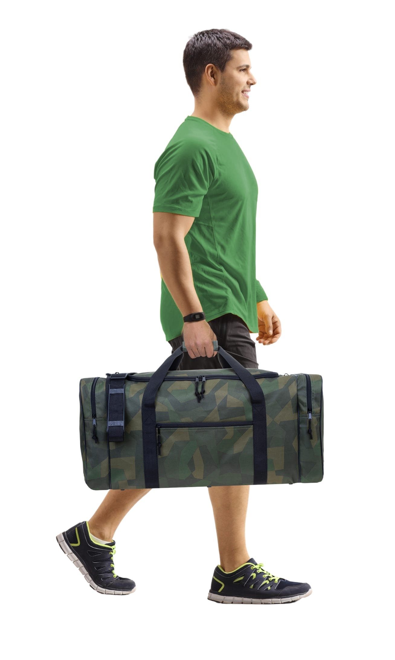 Spear Bags Sporttasche groß Saunatasche Reisetasche Gymbag 68 cm, 65 Liter Gym Tasche Fußballtasche XXL + Trinkflasche