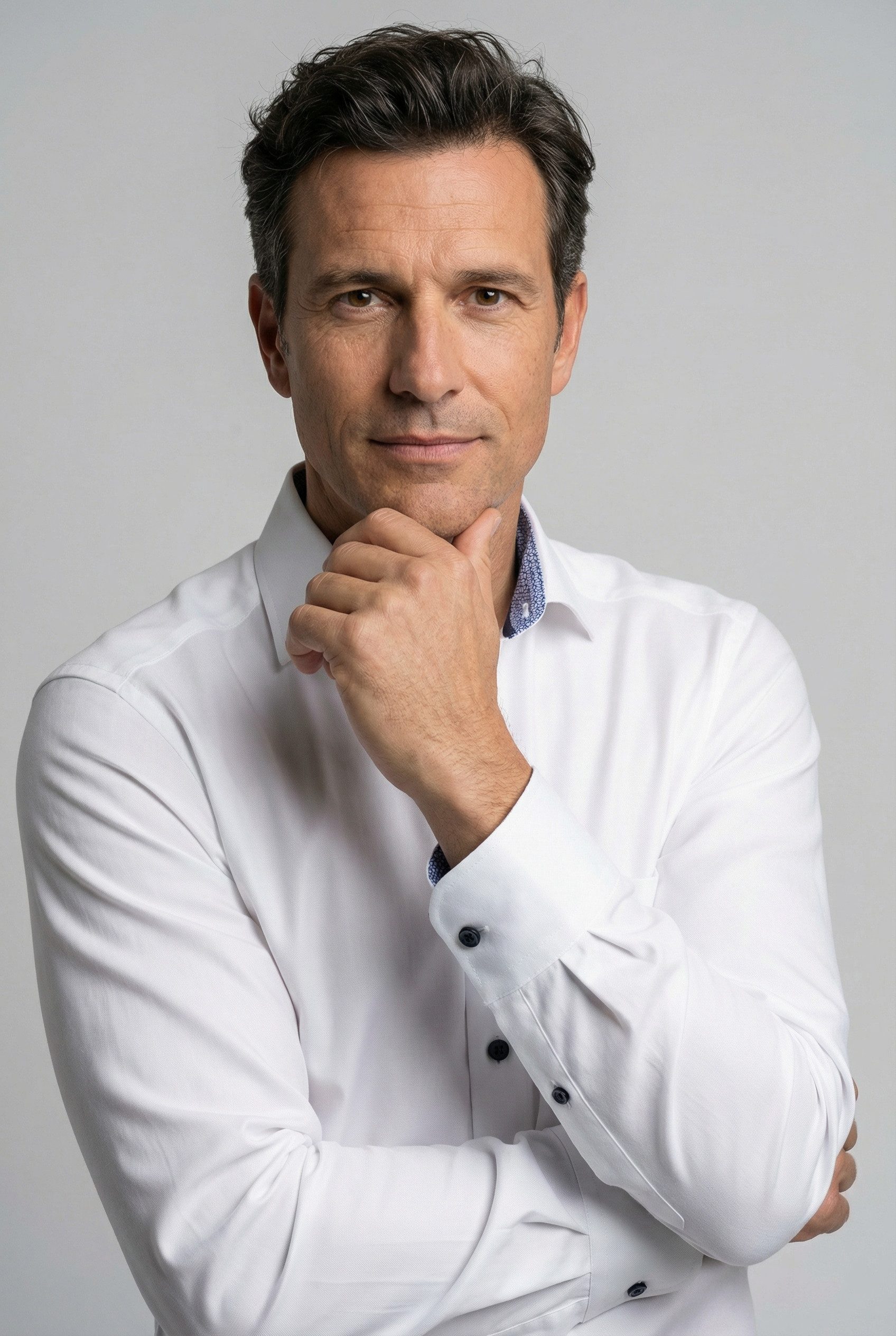 OLYMP Businesshemd Luxor modern fit mit kontrastfarbigen Details