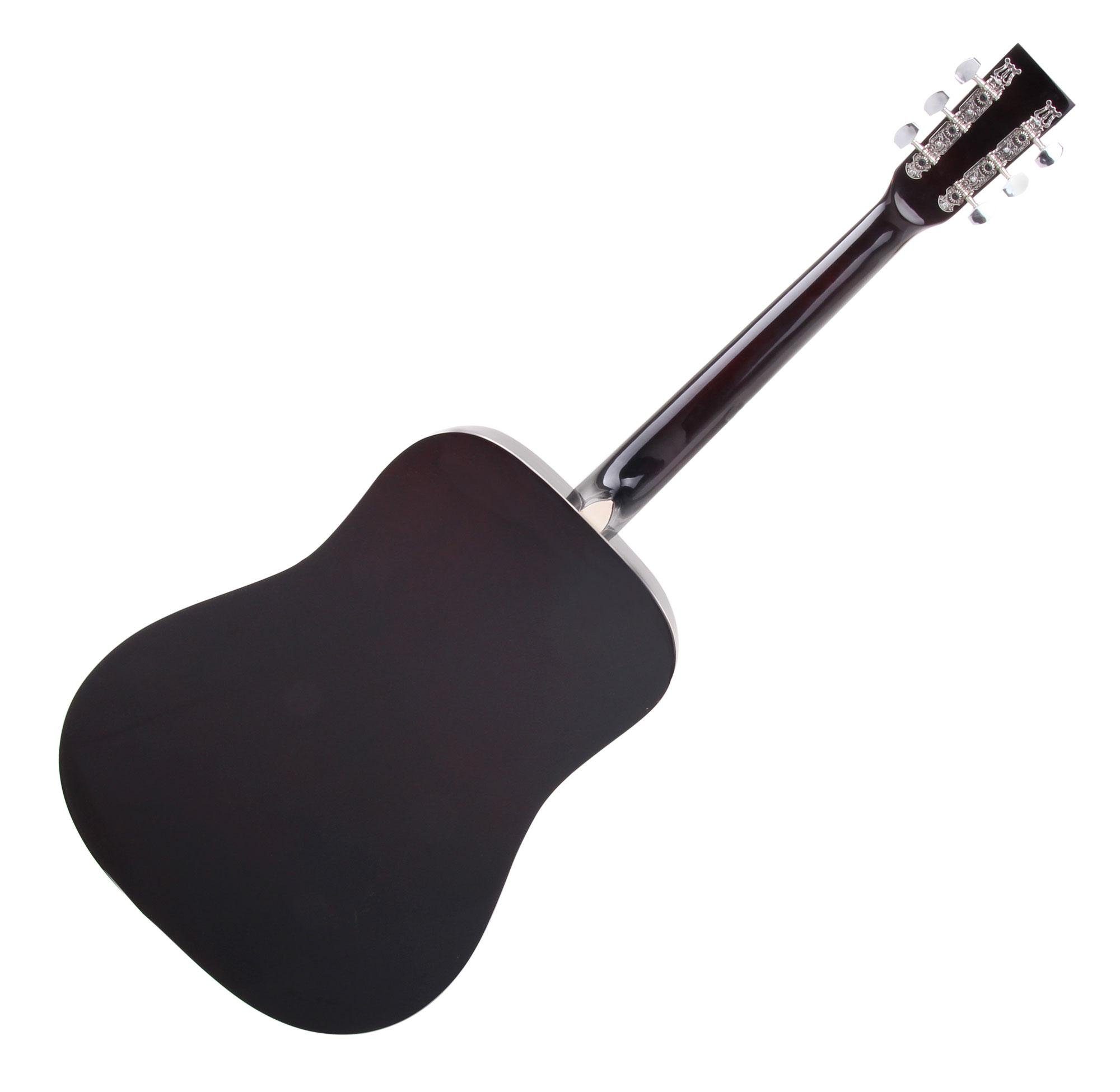 Classic Cantabile Westerngitarre WS-10 Akustikgitarre für Anfänger & Fortgeschrittene, Dreadnought, Acoustic Guitar - Decke, Boden, Zargen: Linde laminiert