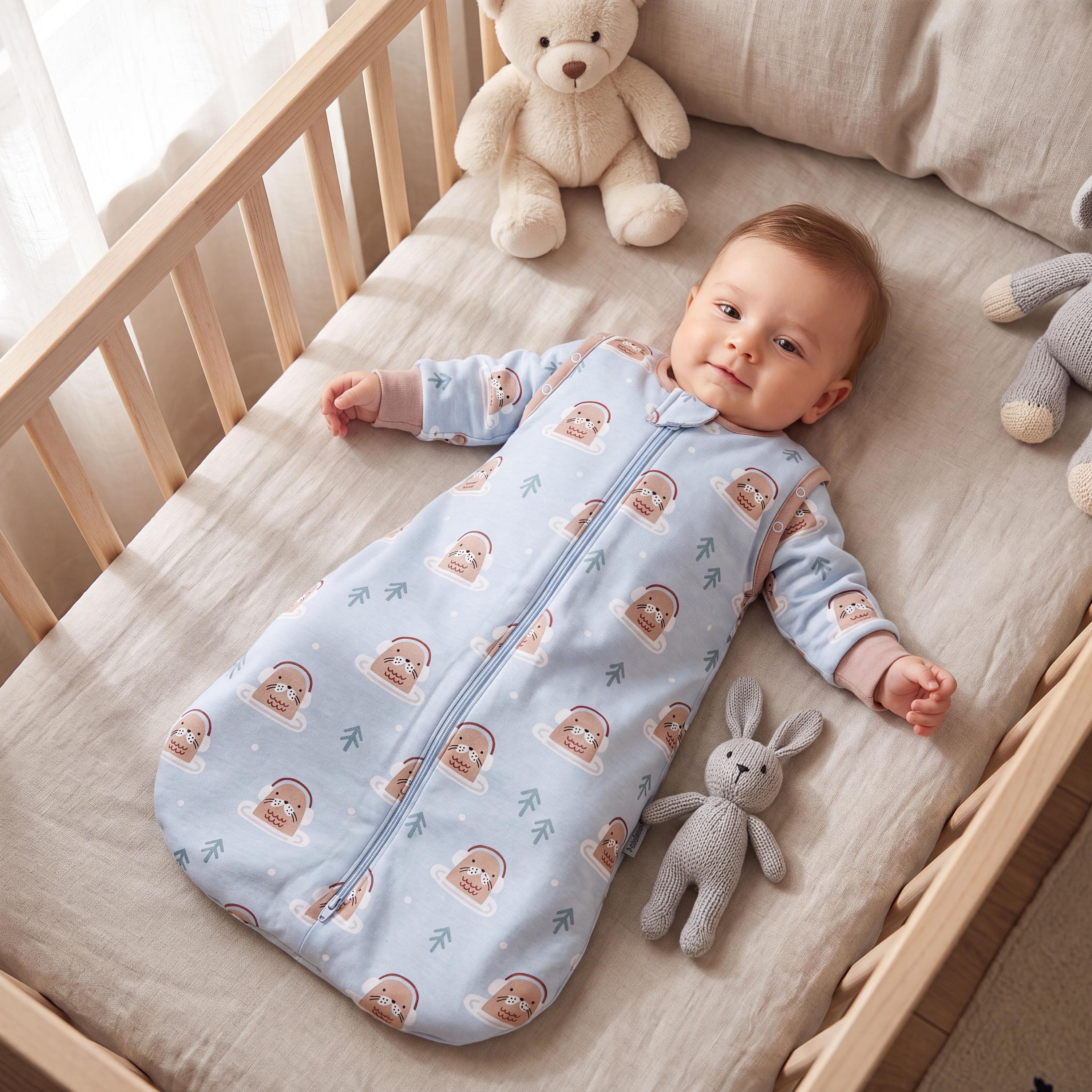 TupTam Babyschlafsack Kugelschlafsack mit abnehmbaren Ärmeln 2.5 TOG Ganzjahr – Bild 3 von 5