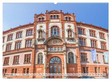 CALVENDO Wandkalender Hansestadt Rostock Historischer Stadtkern bis Warnemünde (Premium, hochwertiger DIN A2 Wandkalender 2023, Kunstdruck in Hochglanz)