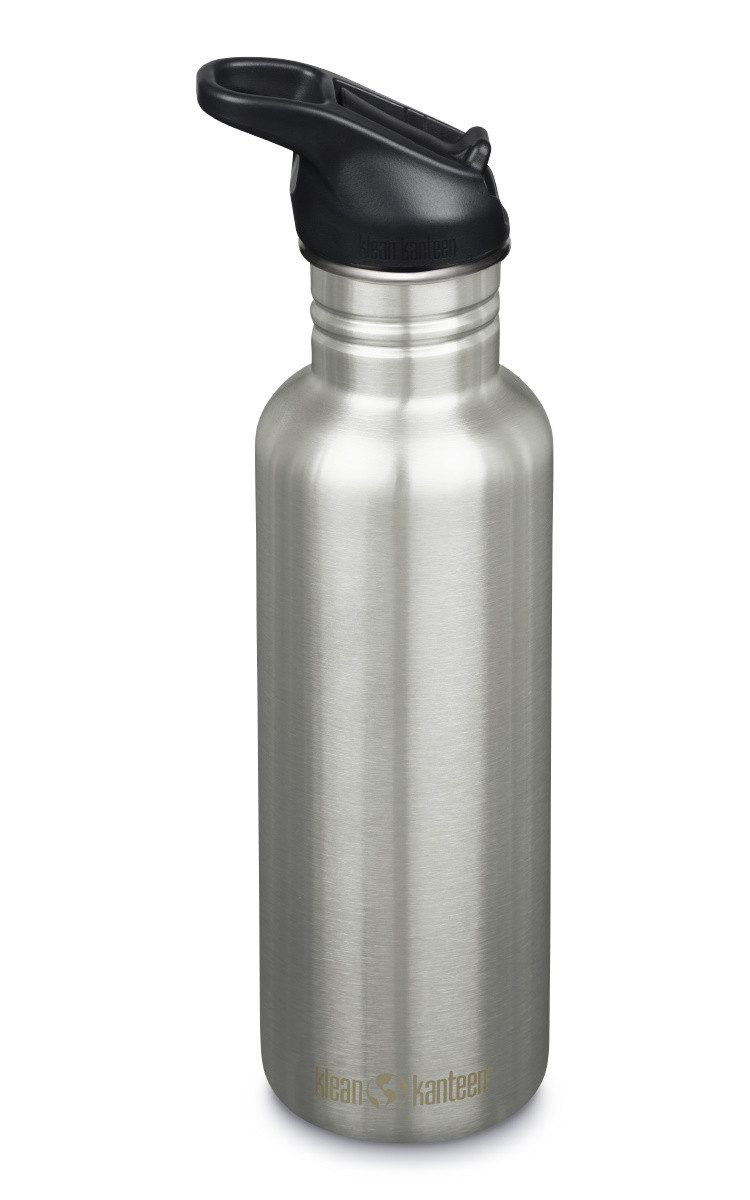 Klean Kanteen Trinkflasche, Trinkflasche Classic (Flip Sport) 800ml - Brushed Stainless