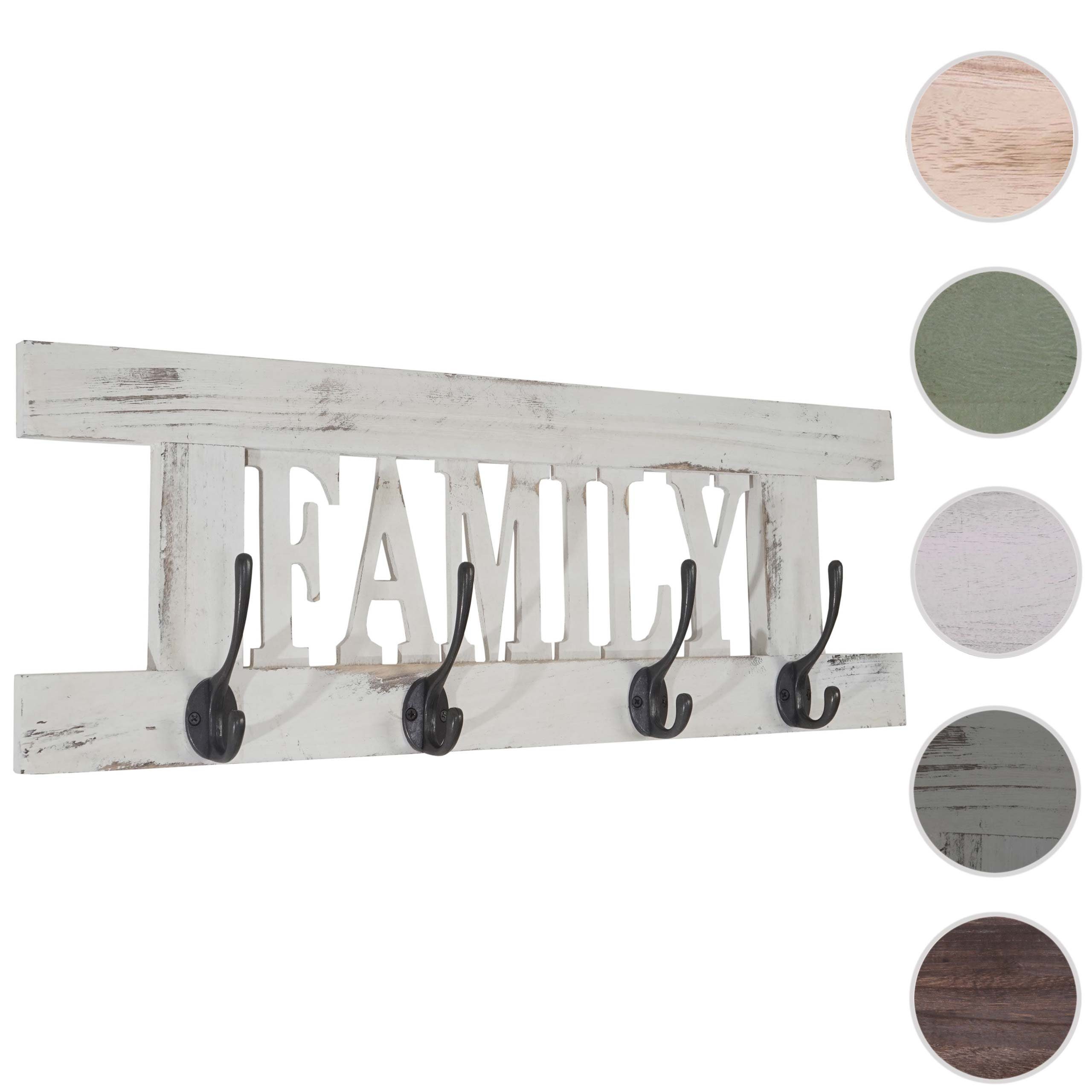 MCW Garderobenpaneel Familie-MCW-C60, Shabby-Look, Kleiderhaken individuell günstig online kaufen