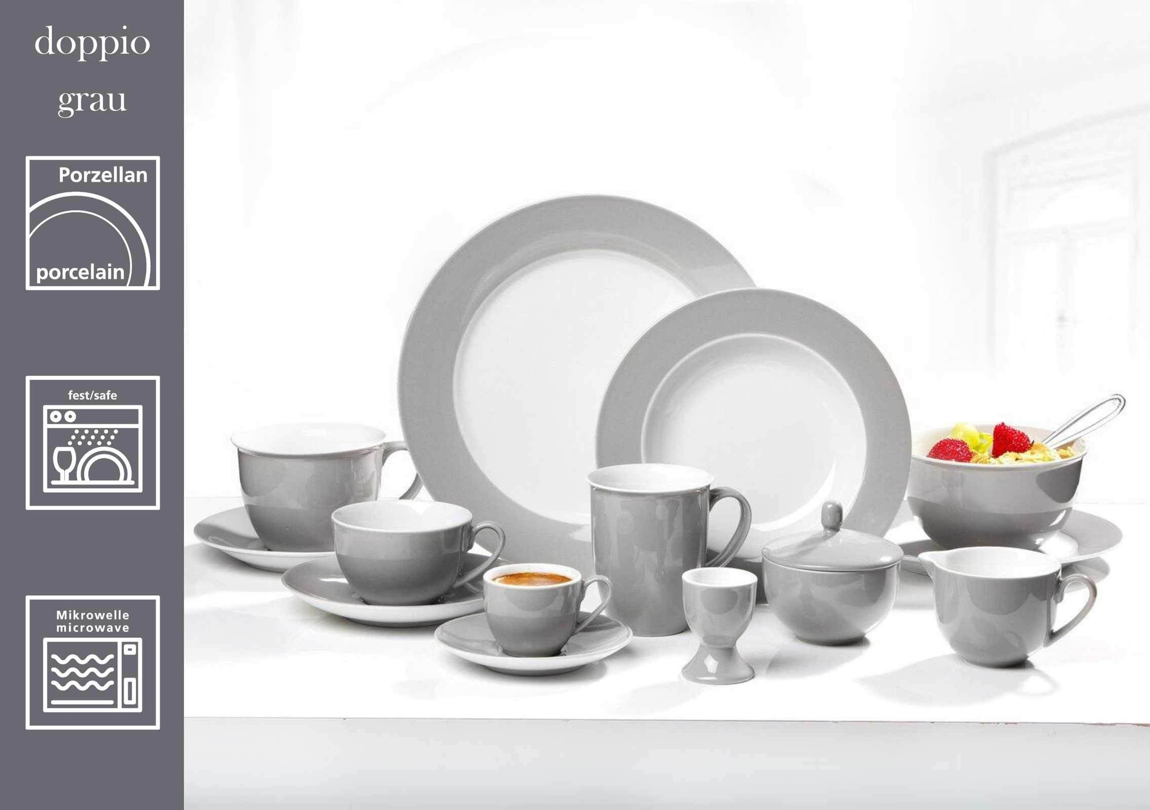 Ritzenhoff & Breker Frühstücksteller Doppio Dessertteller ø 20,5 cm 6er Set, (6 St)