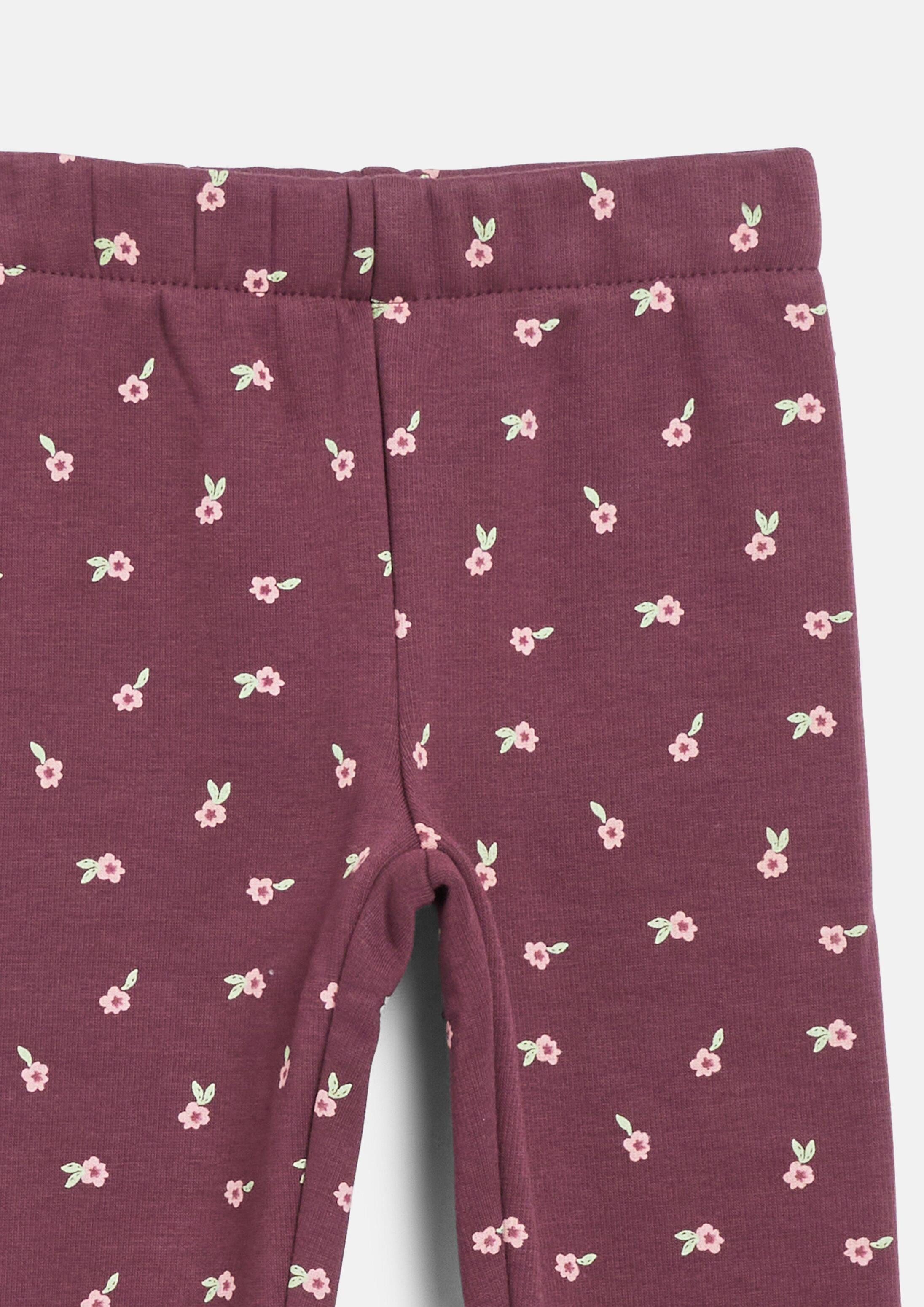 s.Oliver Leggings Leggings Thermofleece-Leggings mit Blumenmuster – Bild 4 von 4