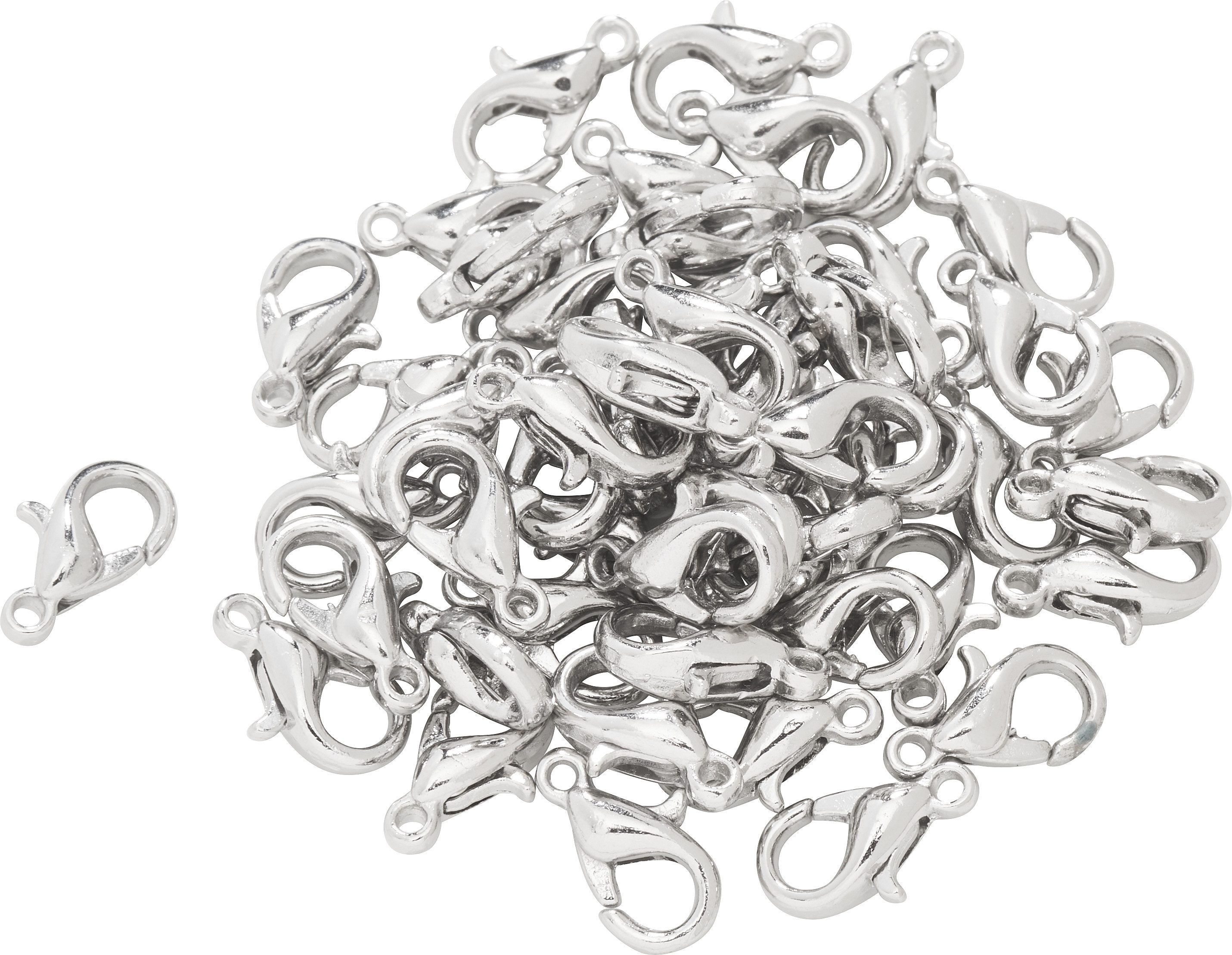 VBS XXL Schmuckset Karabinerverschlüsse, 10 mm, versilbert günstig online kaufen