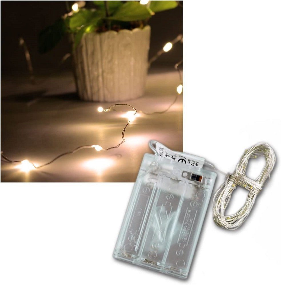 LED-Lichterkette Lichterkette micro batteriebetrieben 2 m/40 LED