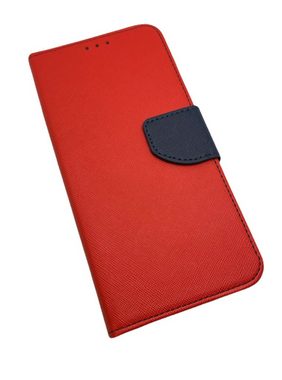 cofi1453 Handyhülle Buch Tasche "Fancy" XIAOMI 11T PRO Rot-Blau, Kunstleder Schutzhülle Handy Wallet Case Cover mit Kartenfächern, Standfunktion