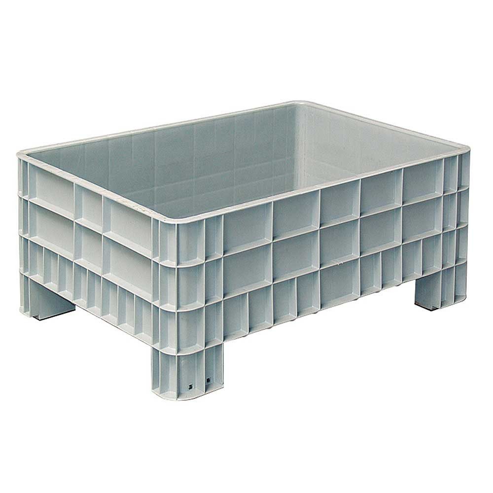 Aufbewahrungsbox Palettenbox mit Aussenrippen und 4 Füßen, LxBxH 1170x800x520 mm
