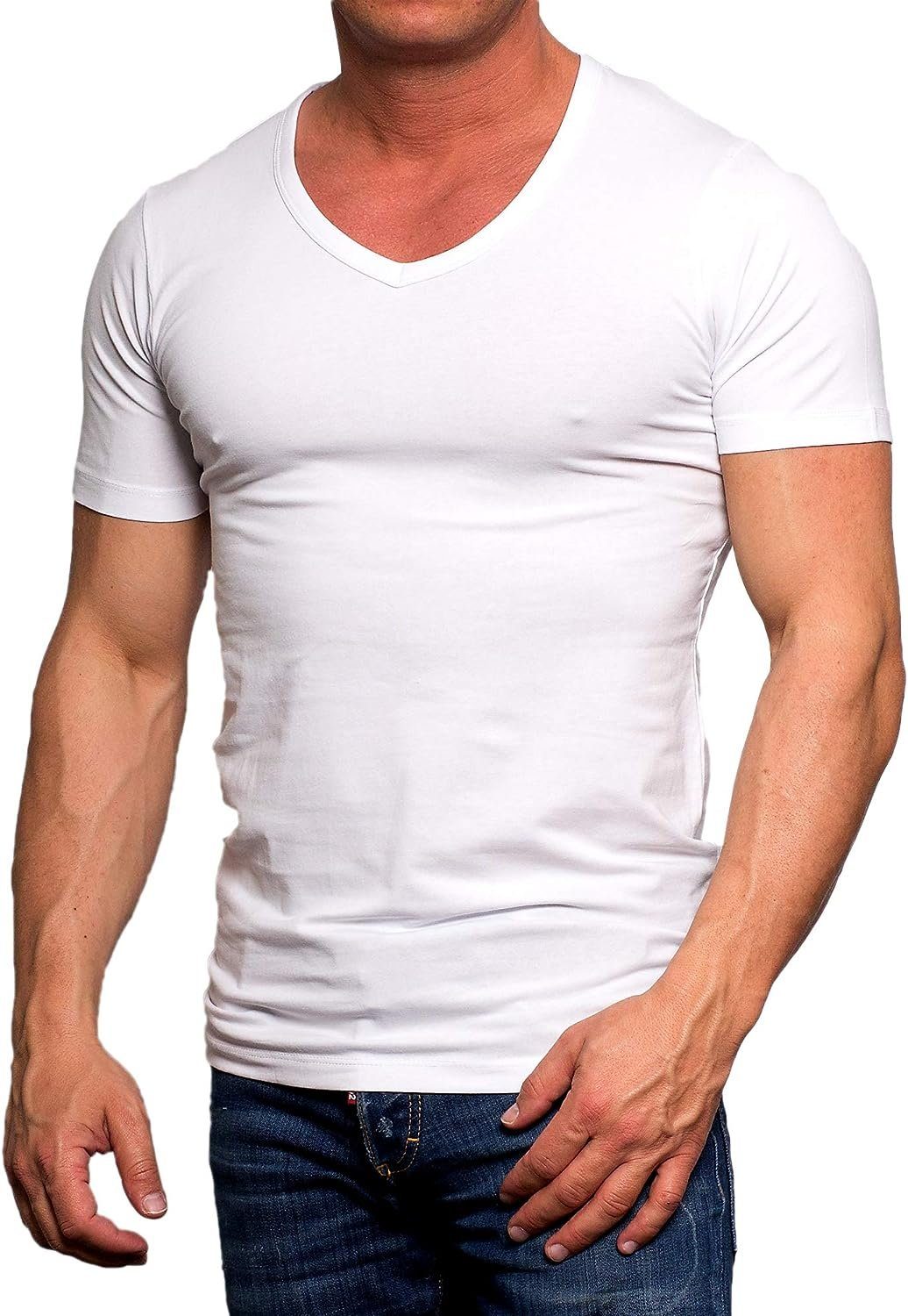 Jack & Jones T-Shirt Unifarben Set, in White Mix (Spar 3er 3er-Pack)