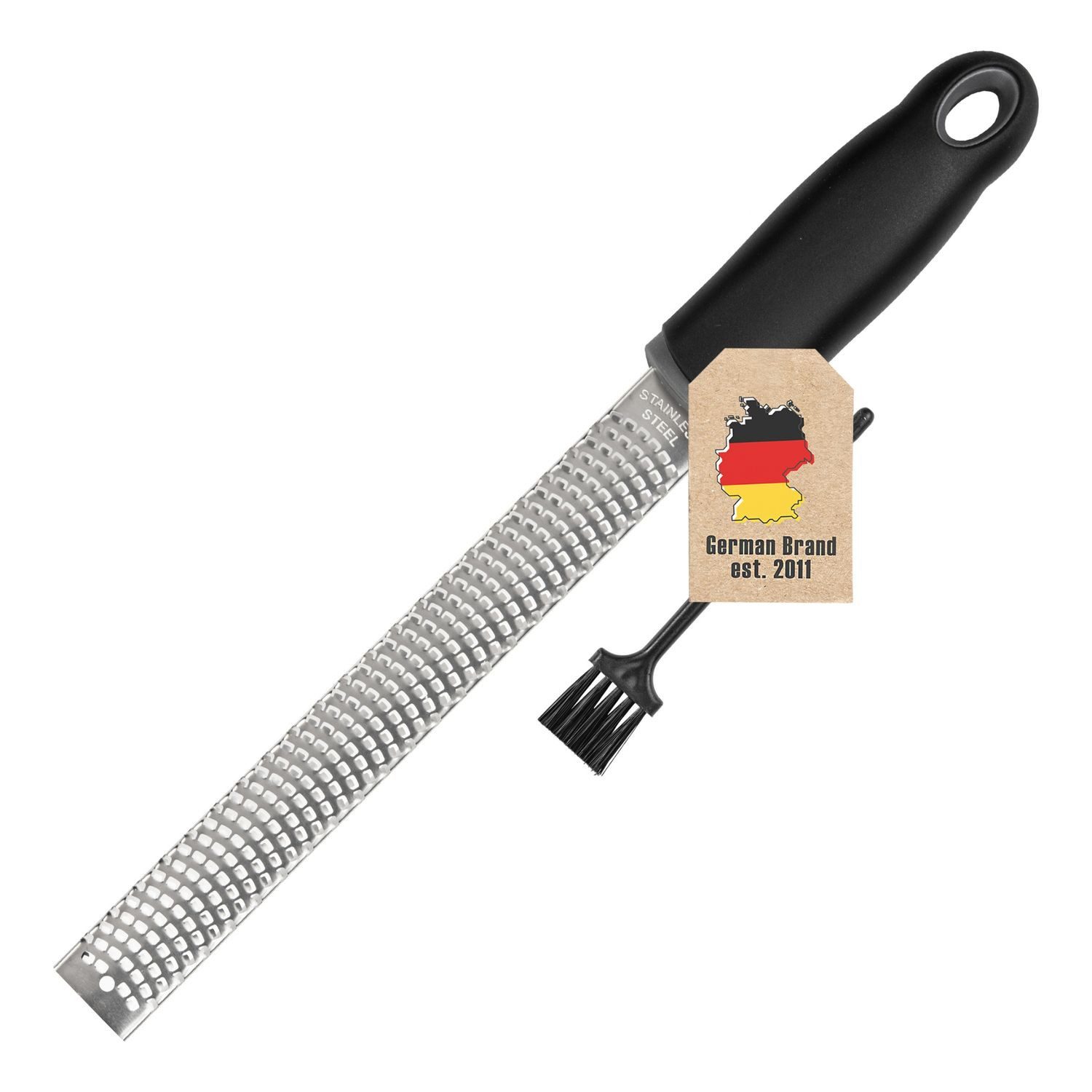 Intirilife Käsereibe, Edelstahl, (Set, 1-St), Handreibe multifunktional Edelstahl Käsereibe Zestenreißer Zitrusreibe