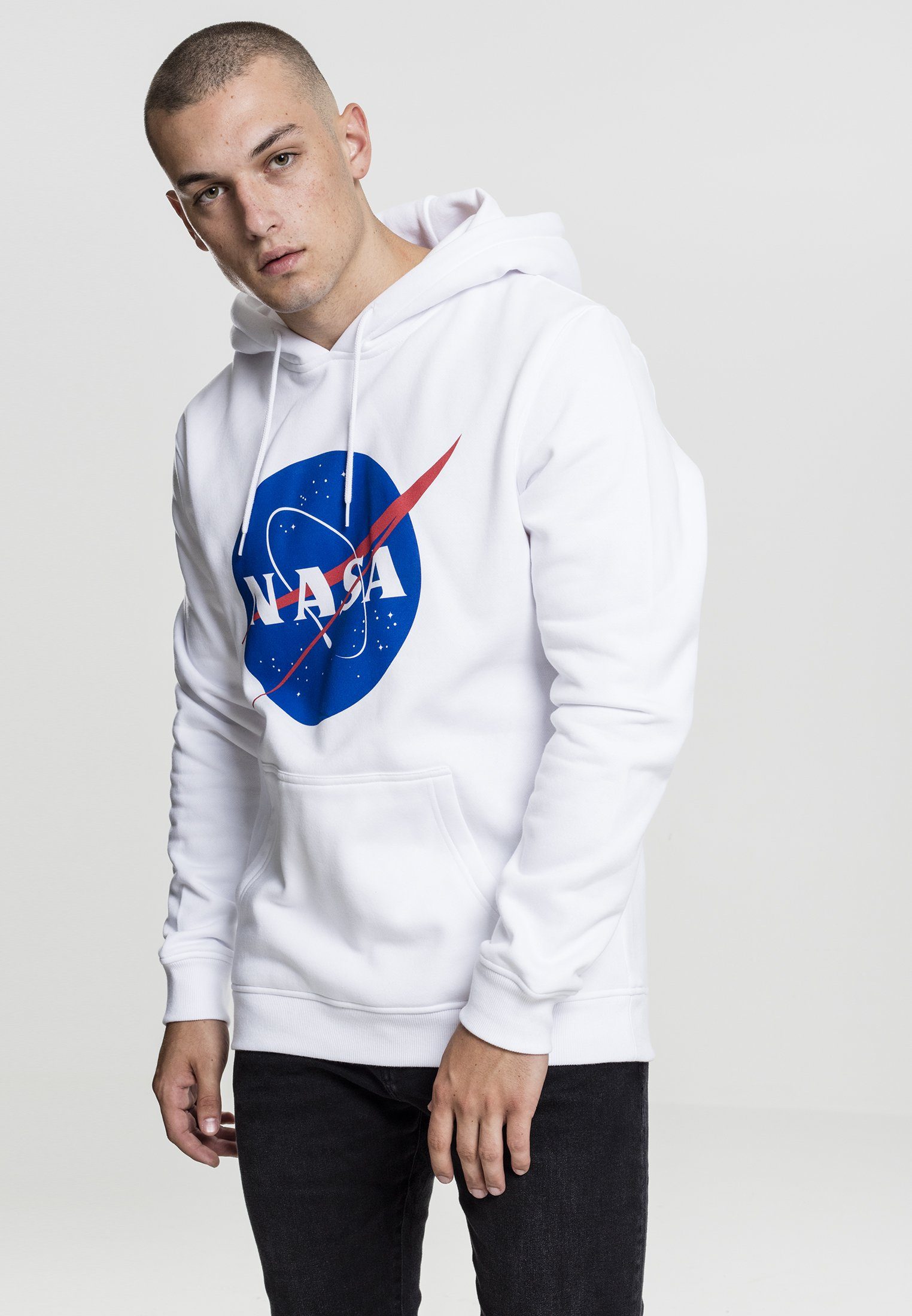 Herren Hoody (1-tlg) Sweater NASA white MisterTee