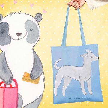 Mr. & Mrs. Panda Tragetasche Italienisches Windspiel Lebensretter - Sky Blue - Geschenk, Einkaufst (1-tlg), Lange Tragegriffe