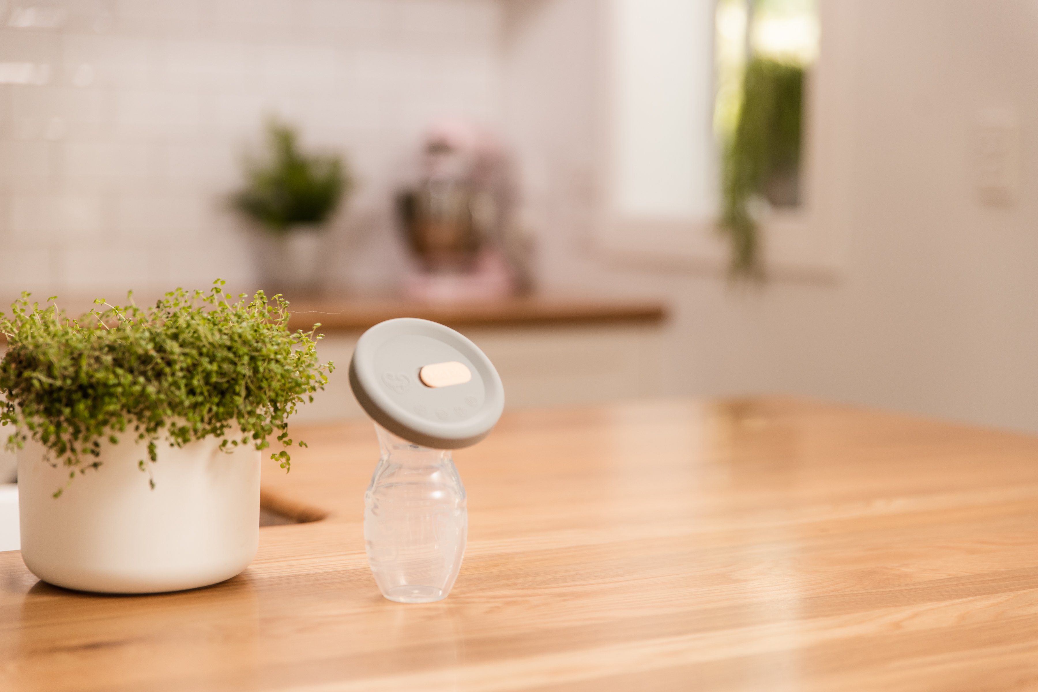 Haakaa Handmilchpumpe Muttermilchpumpe mit Saugfuss 100ml + Silikondeckel Set, 2-tlg.